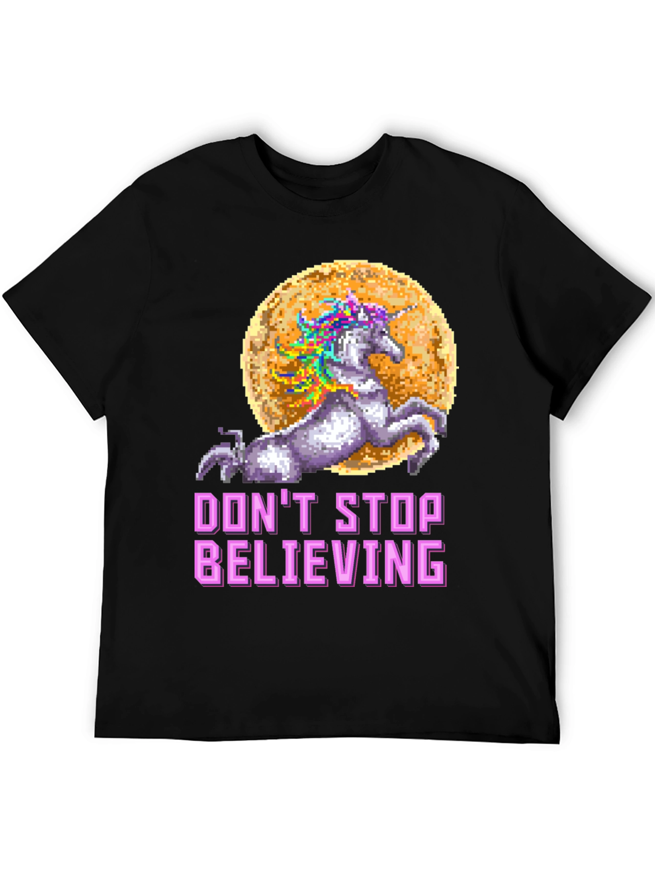 Black Unicorn 'Don't Stop Believing' Graphic T-Shirt view 5