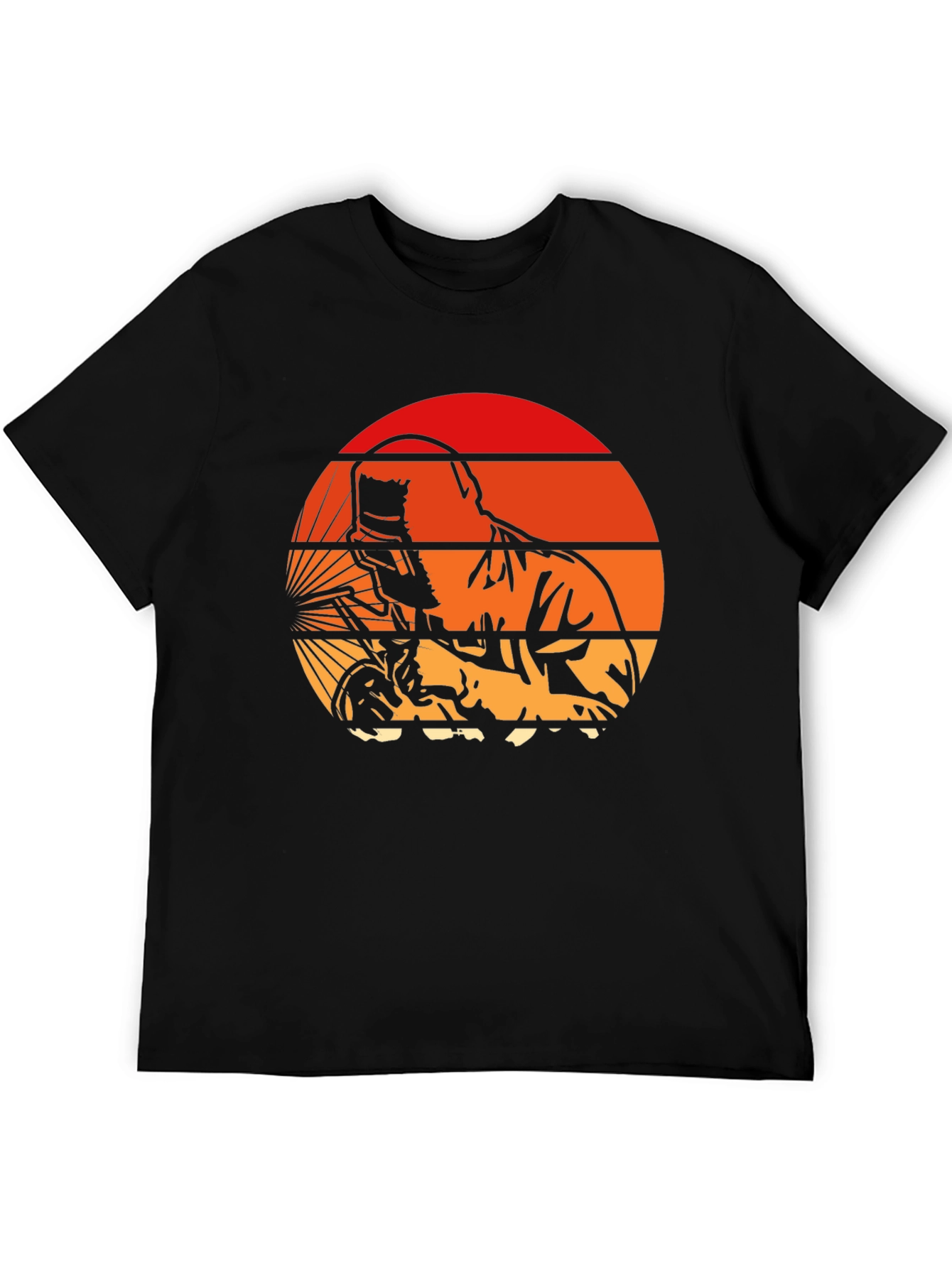 Black Welder Sunset T-Shirt - Vintage Style view 5