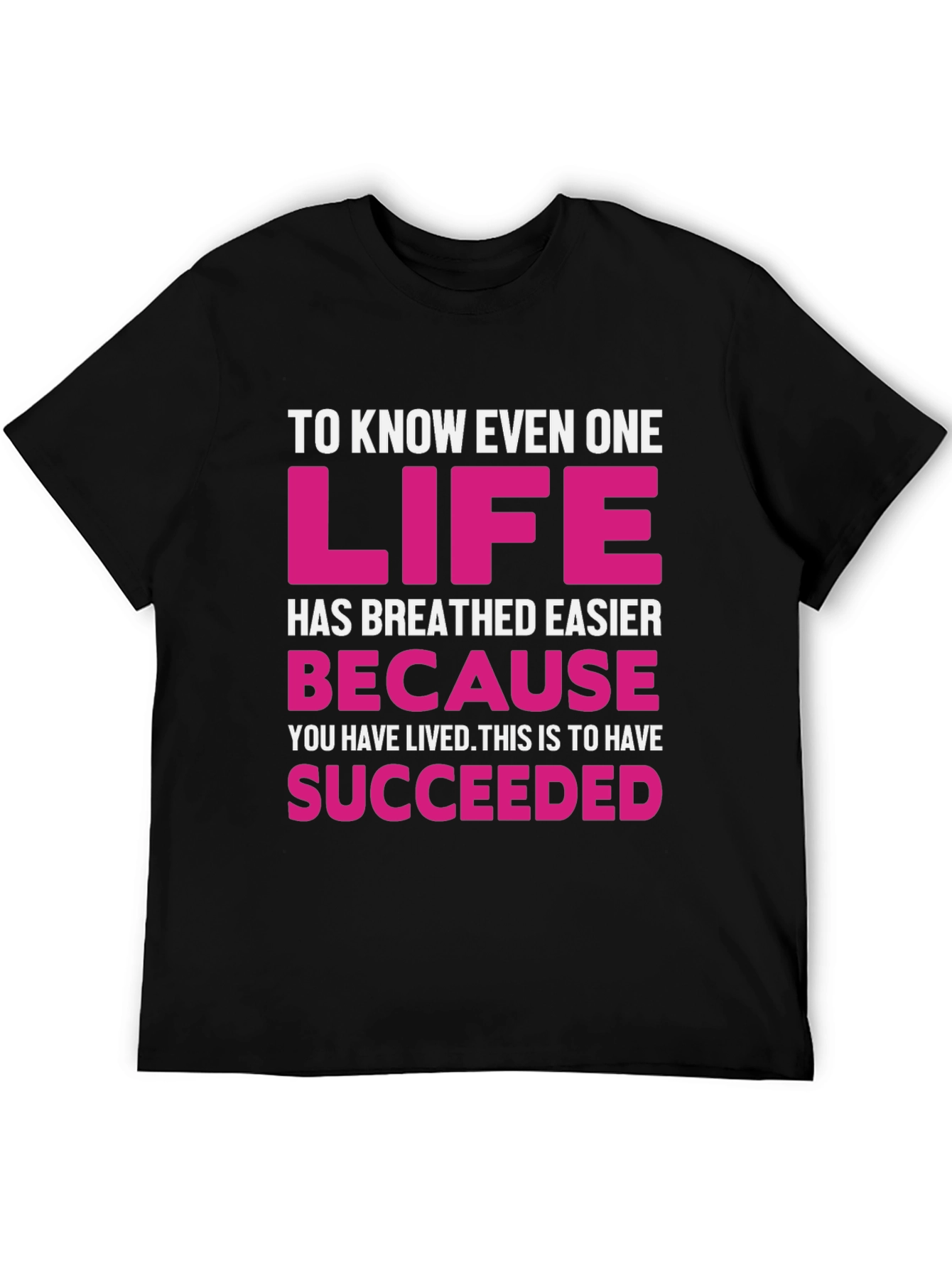 Black Inspirational Graphic Tee - Life Succeeded view 5