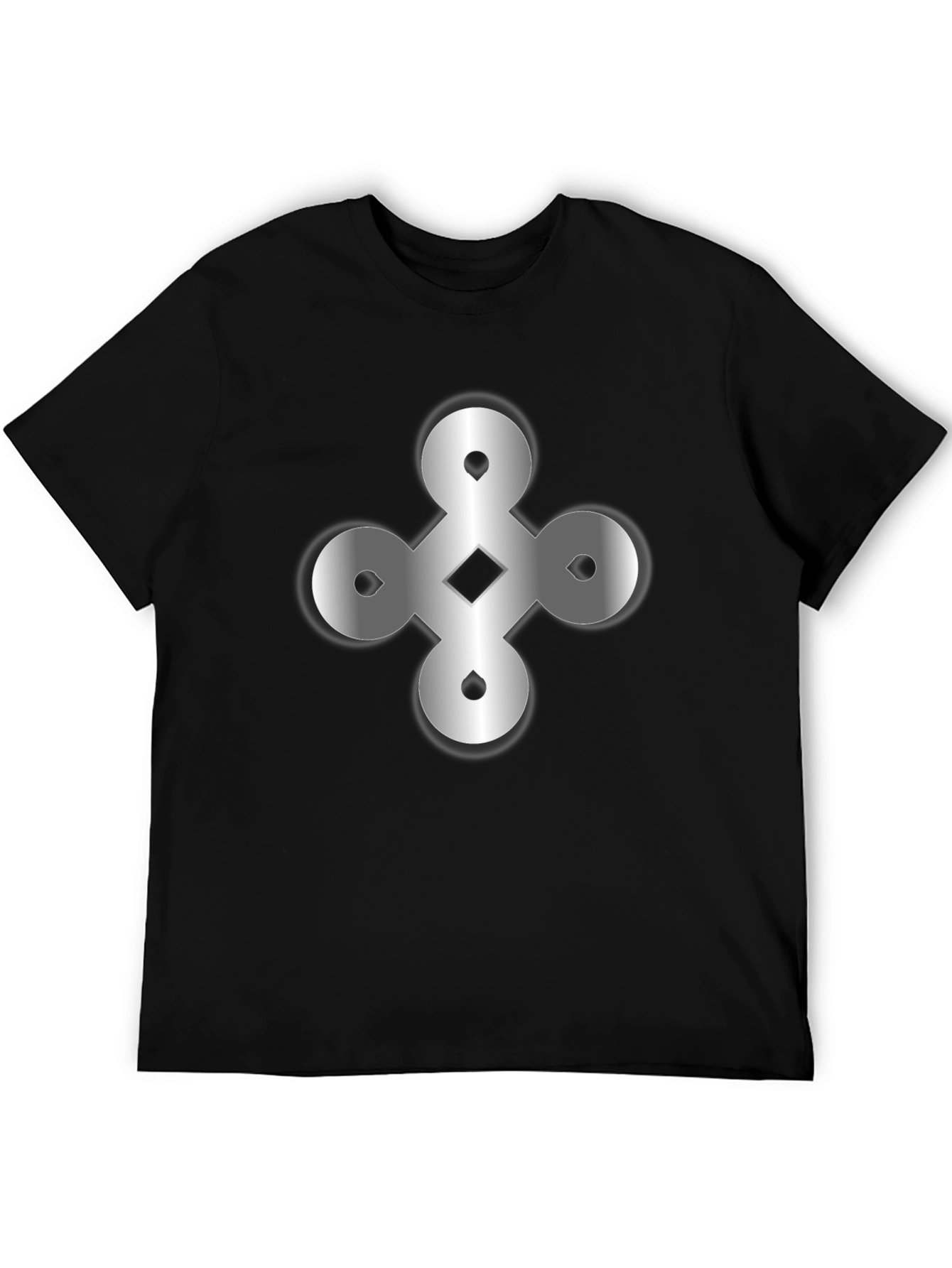 Black Abstract Symbol T-Shirt - Black view 5