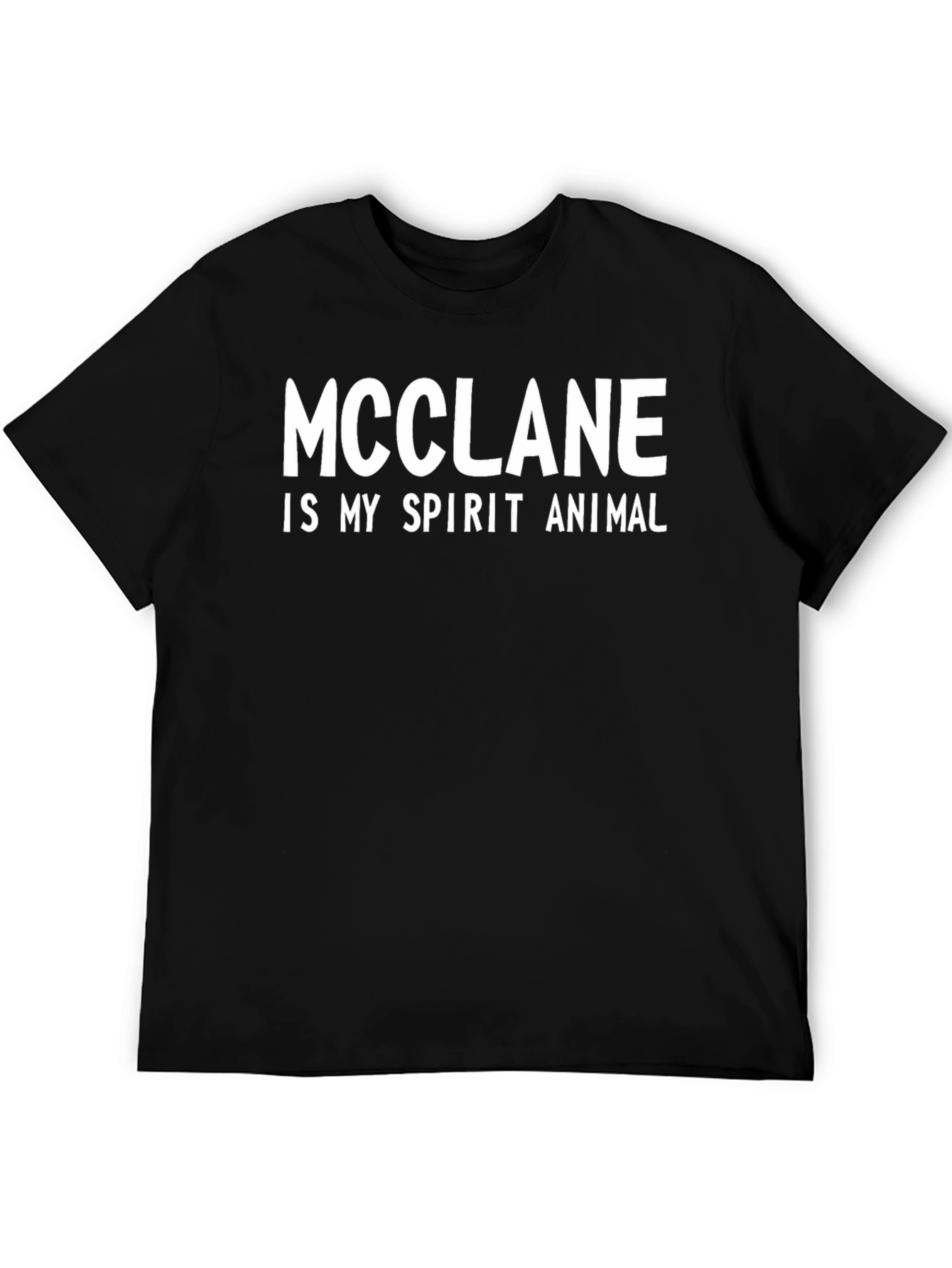 Black McClane is My Spirit Animal - Black T-Shirt view 5