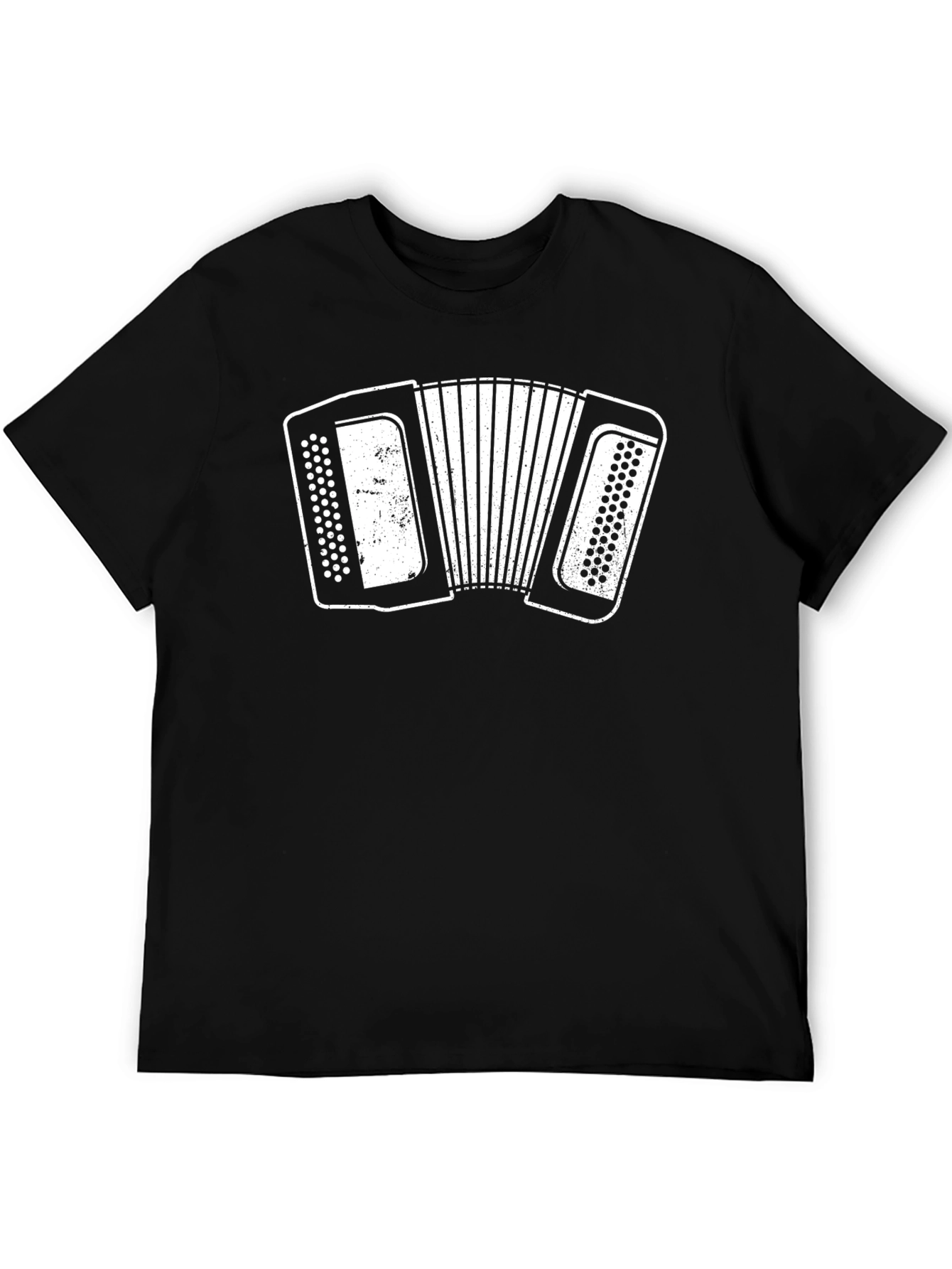 Black Accordion Graphic Tee - Black Unisex T-Shirt view 5