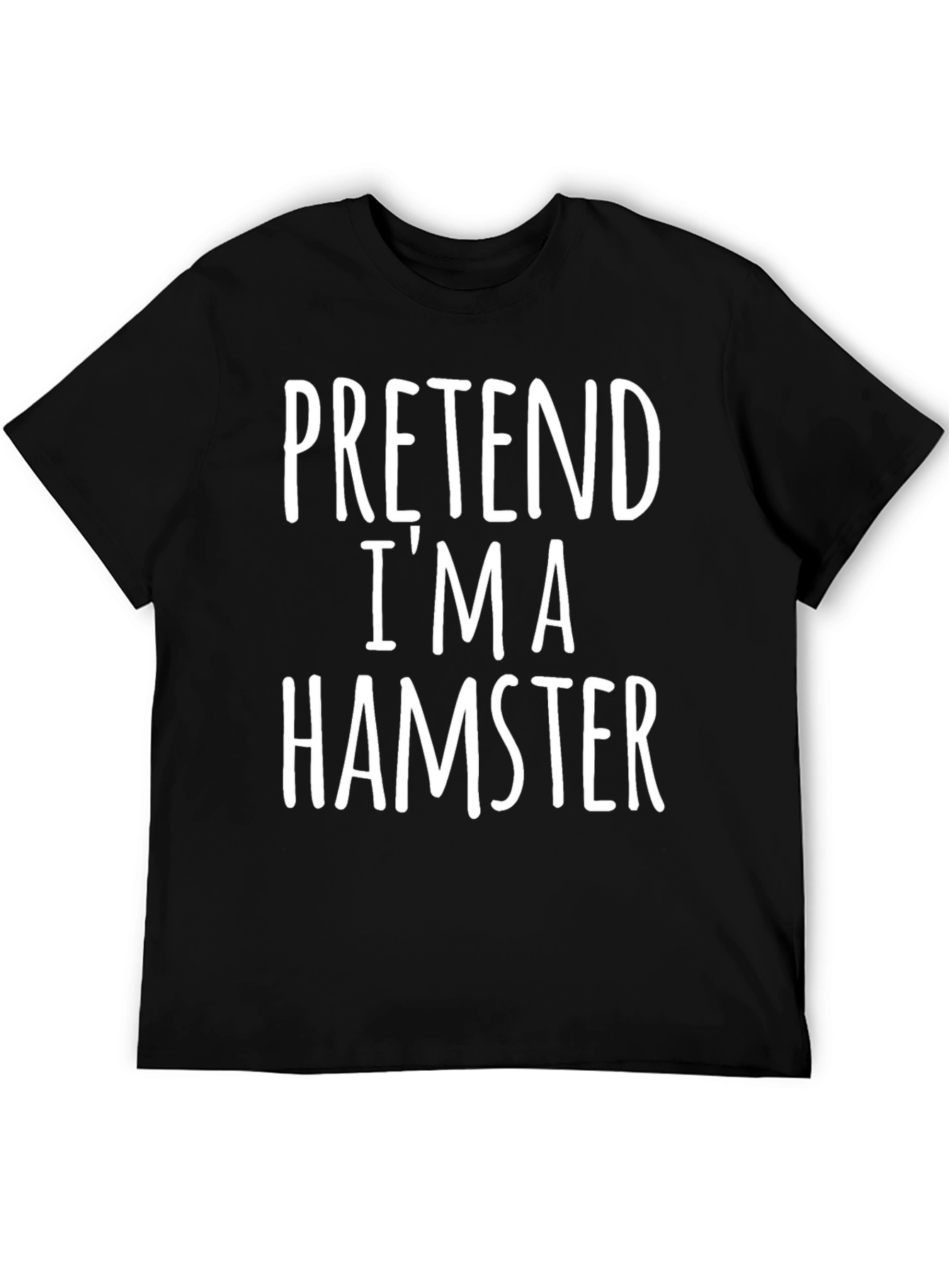 Black Pretend I'm A Hamster Graphic T-Shirt view 5