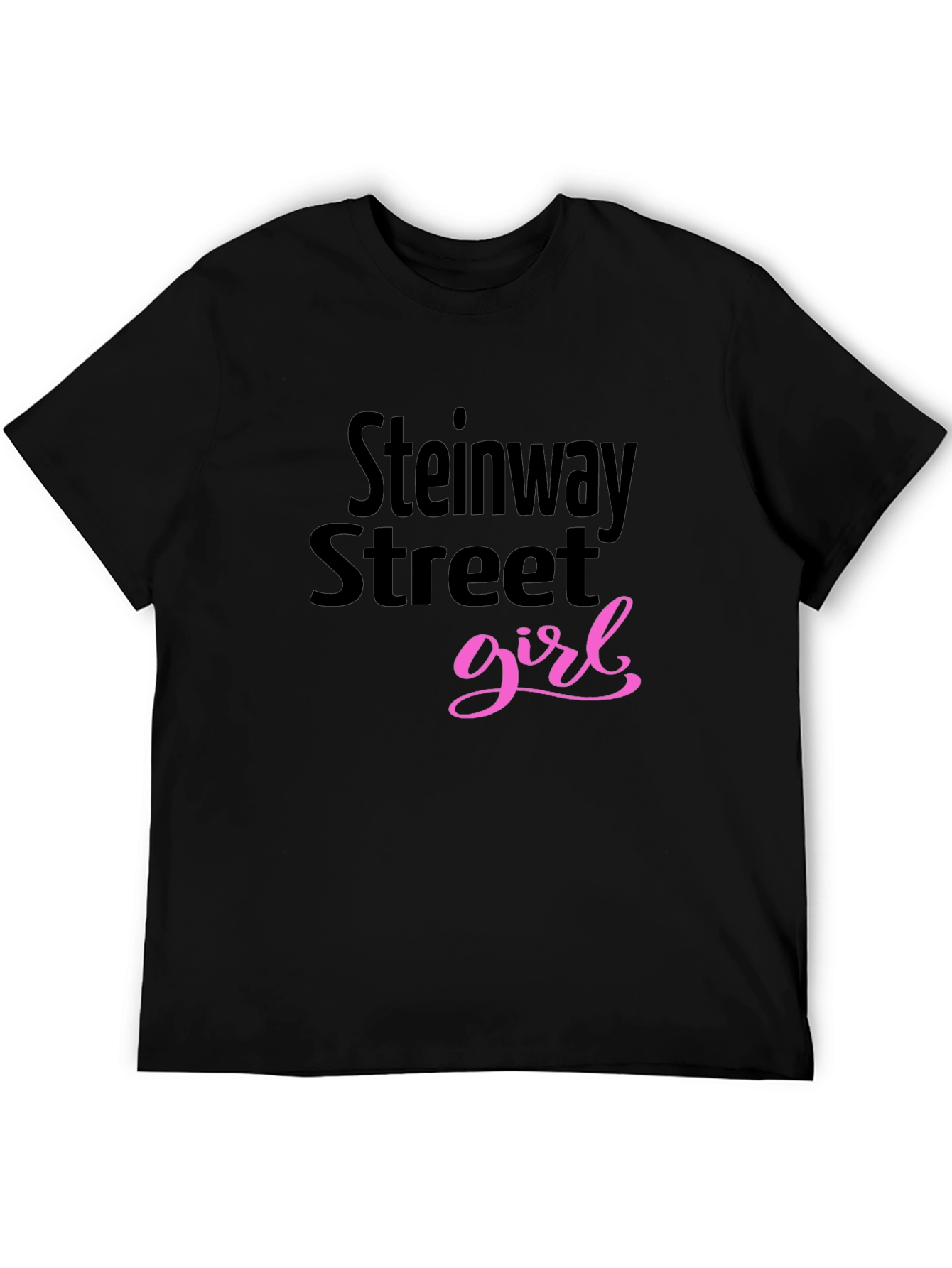 Black Steinway Street Girl Black Graphic Tee view 5