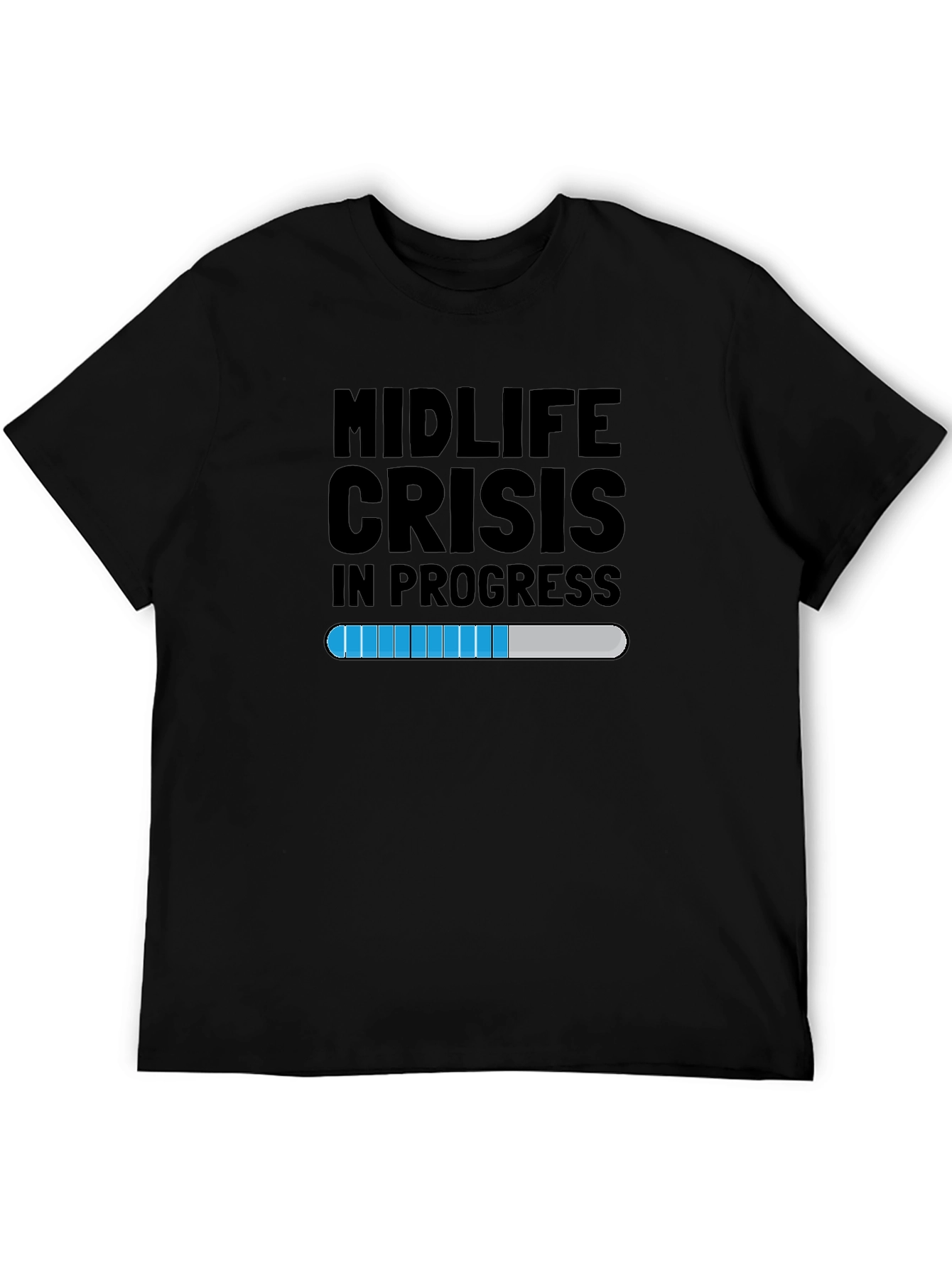Black Midlife Crisis T-Shirt - Funny Graphic Tee for Men view 5
