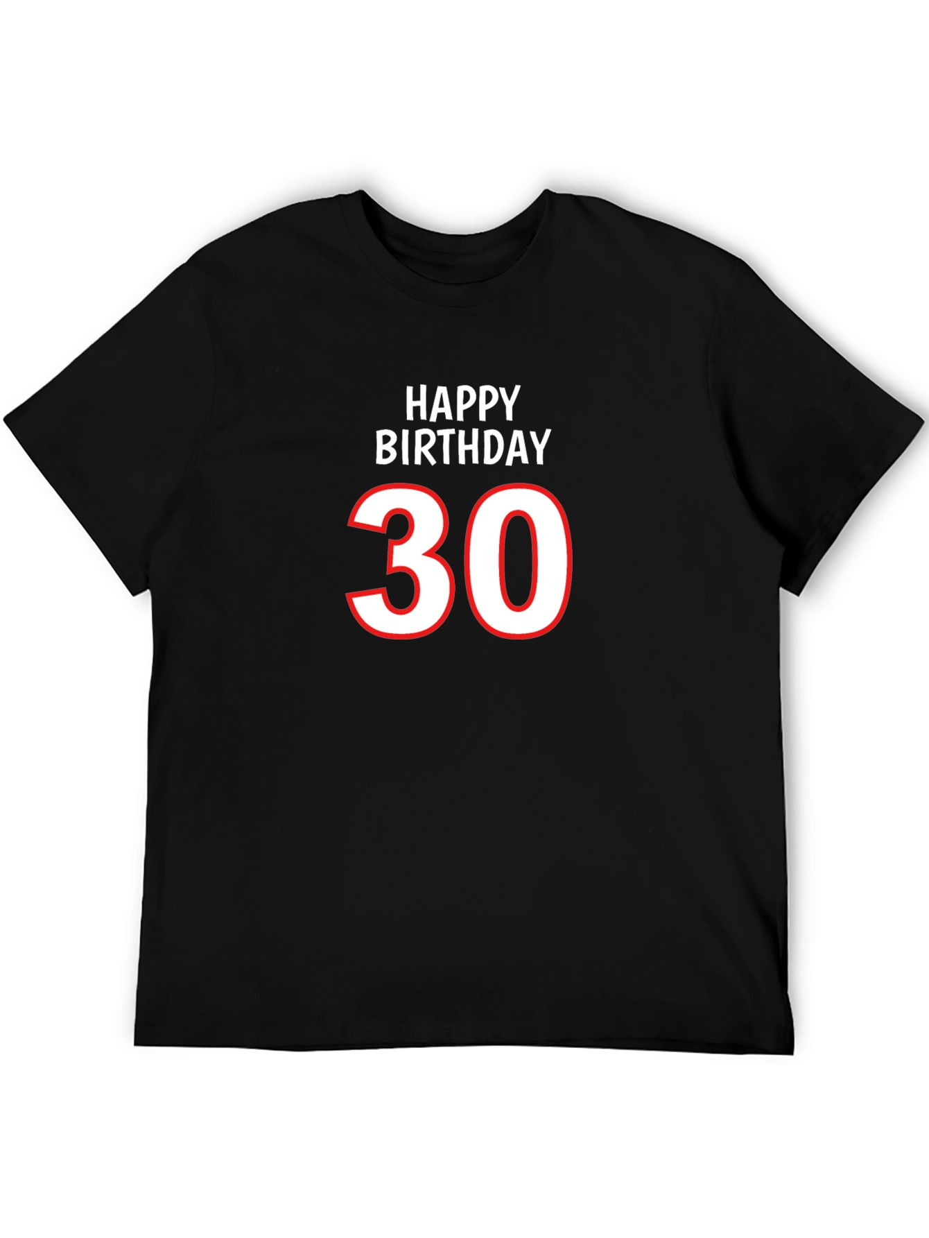Black Happy 30th Birthday Graphic Tee view 5