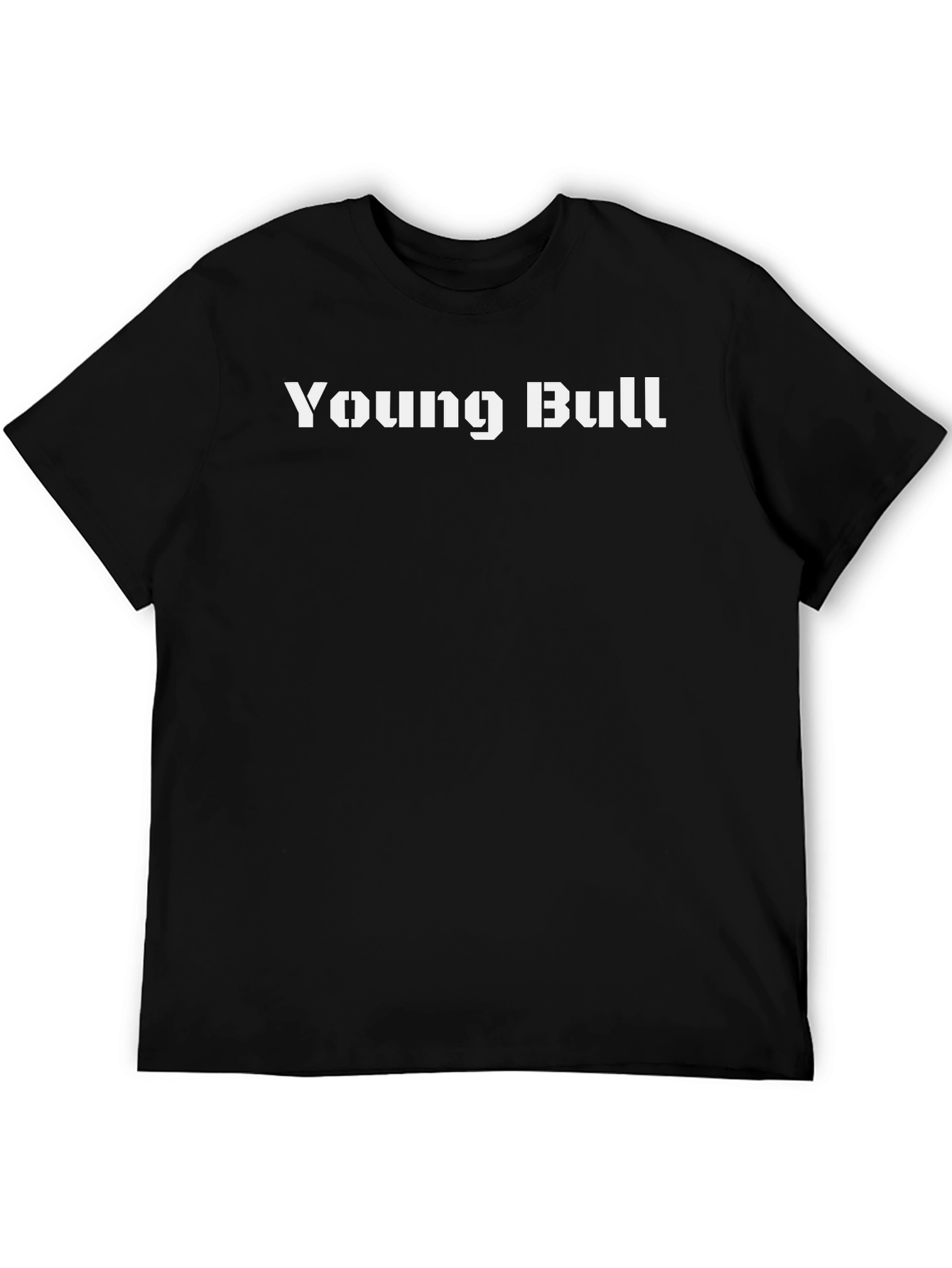 Black Young Bull Graphic Tee - Mens Crew Neck T-Shirt view 5
