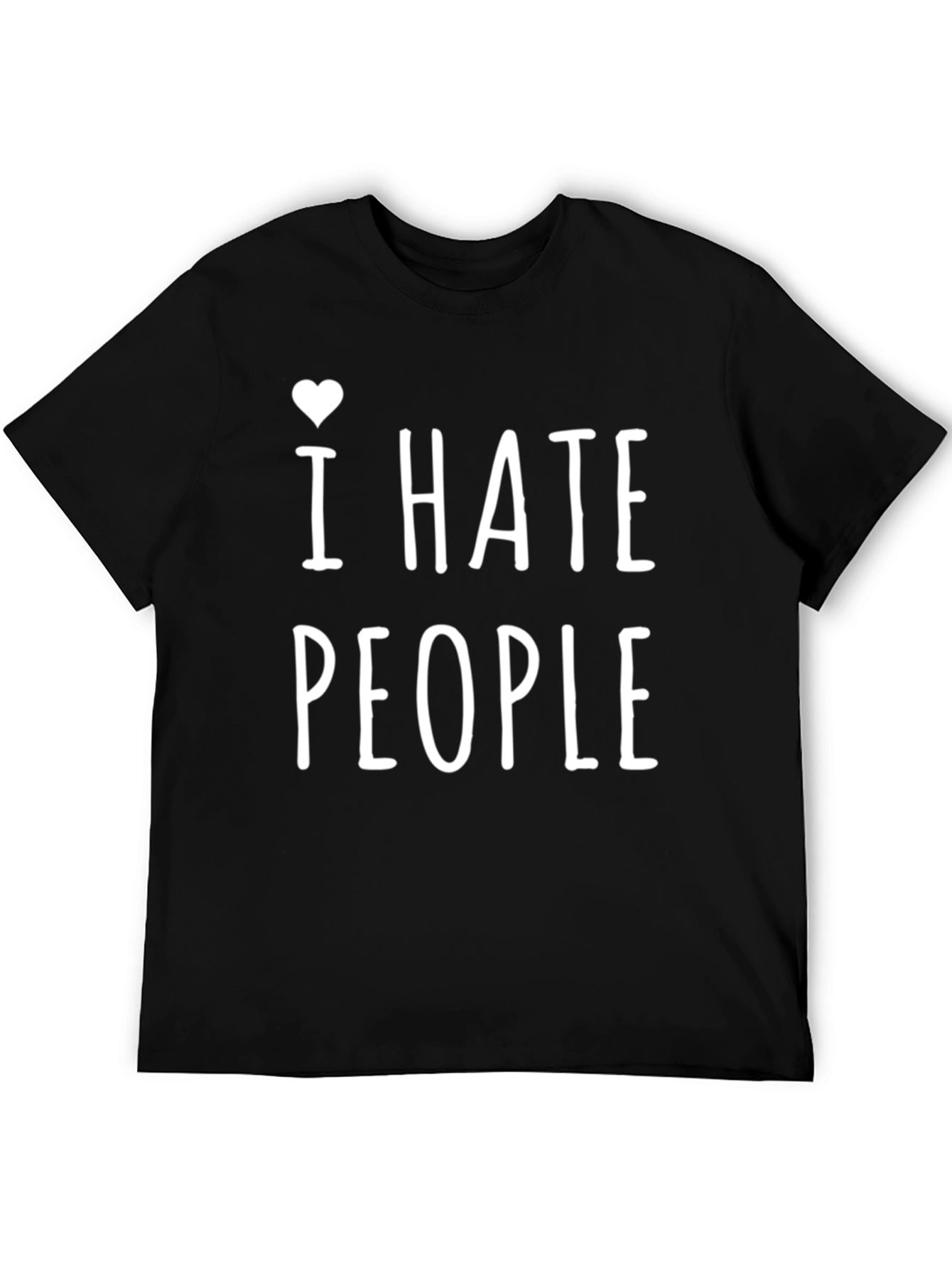 Black I Heart Hate People T-Shirt view 5