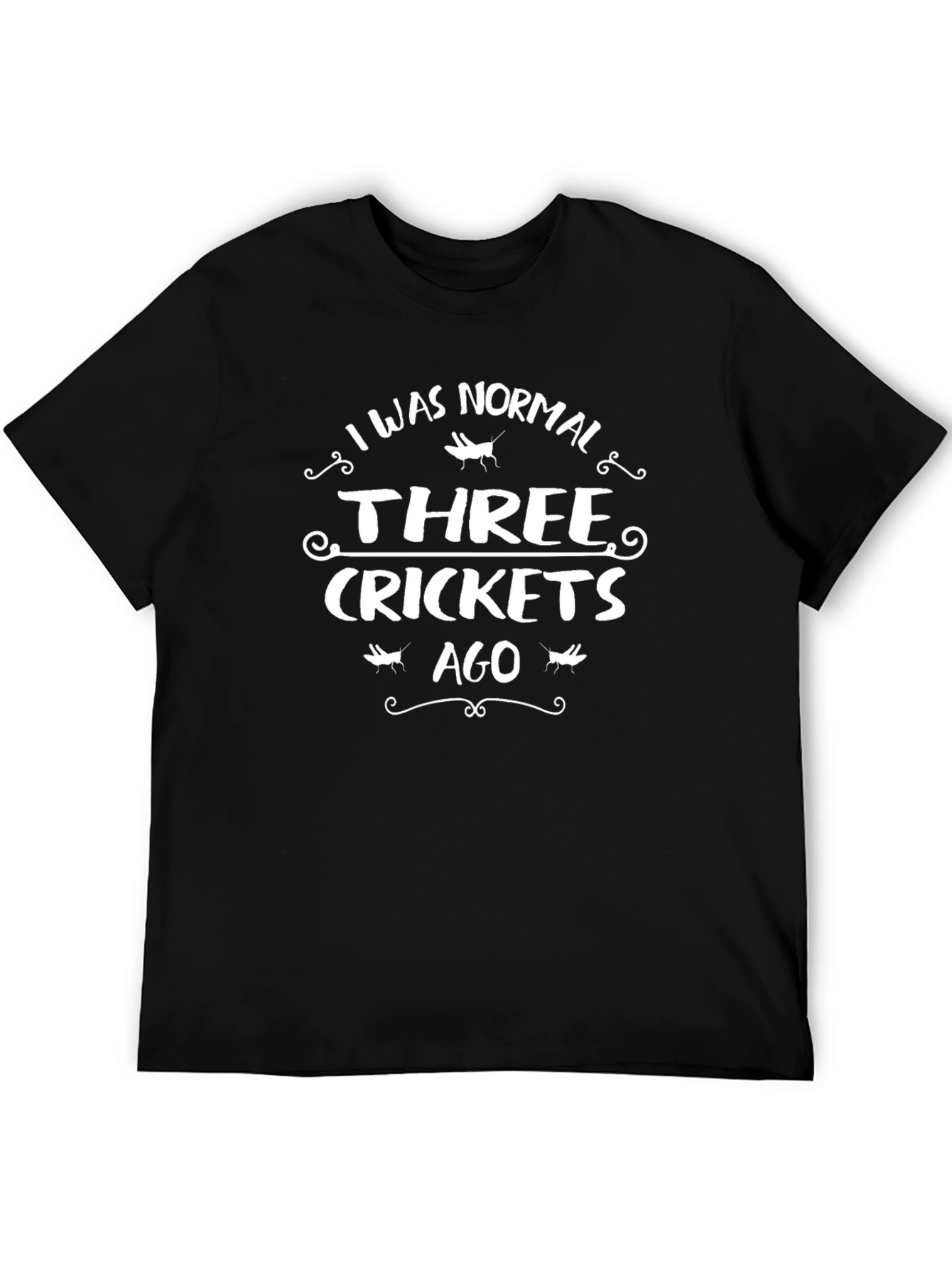 Black I Was Normal Three Crickets Ago Graphic Tee view 5