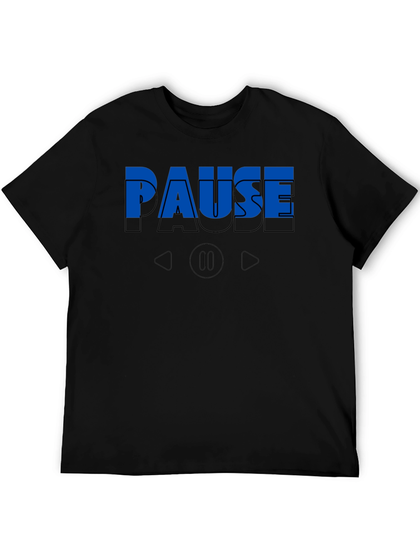 Black Pause T-Shirt - Relax & Unwind view 5