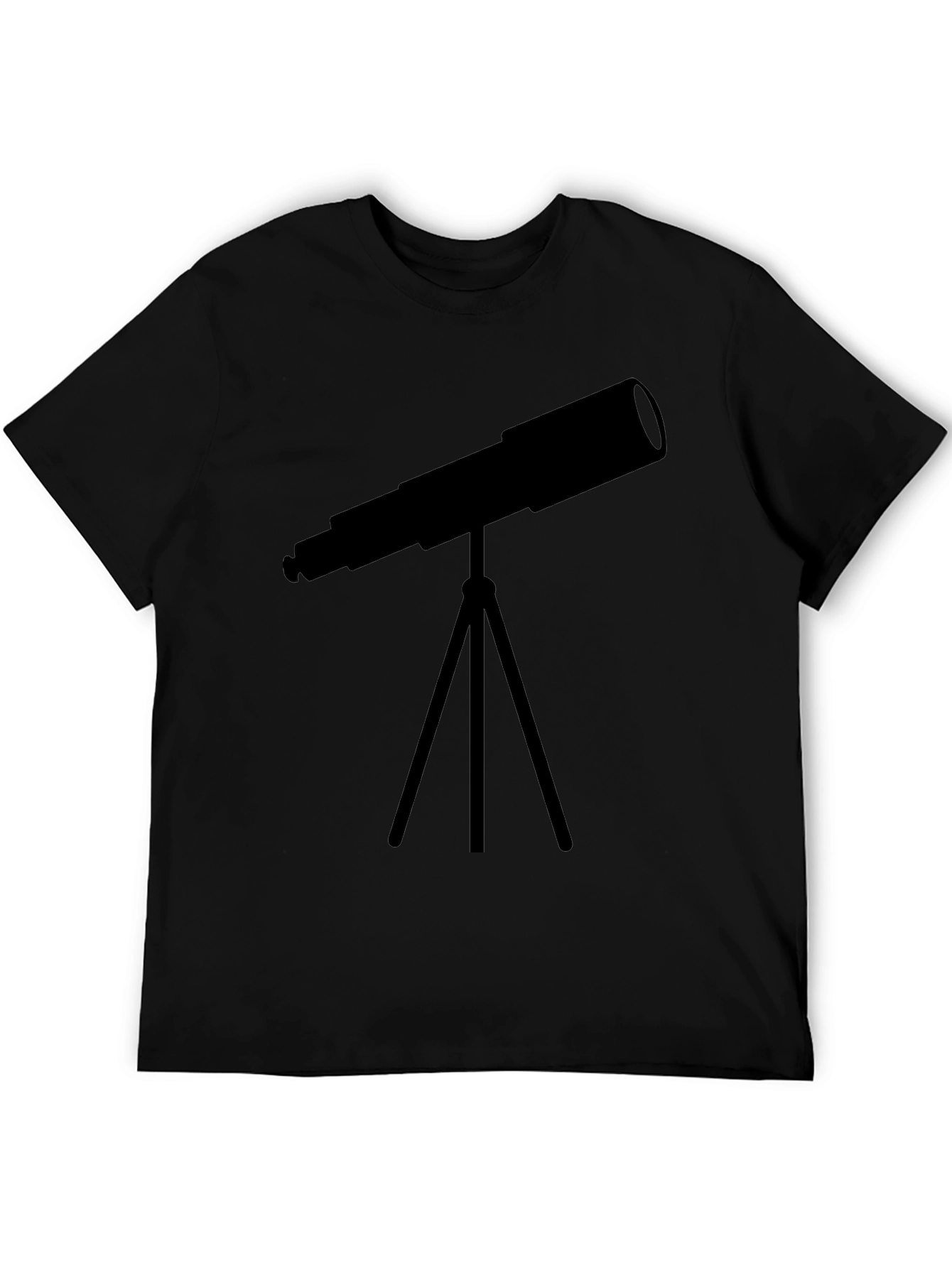 Black Telescope Graphic Tee - Stargazer Astronomy Shirt view 5