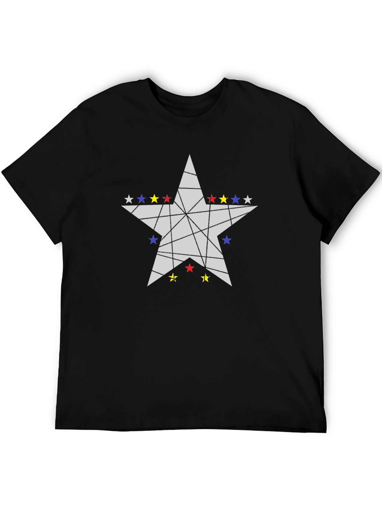 Black Star Graphic Men's Black T-Shirt view 5