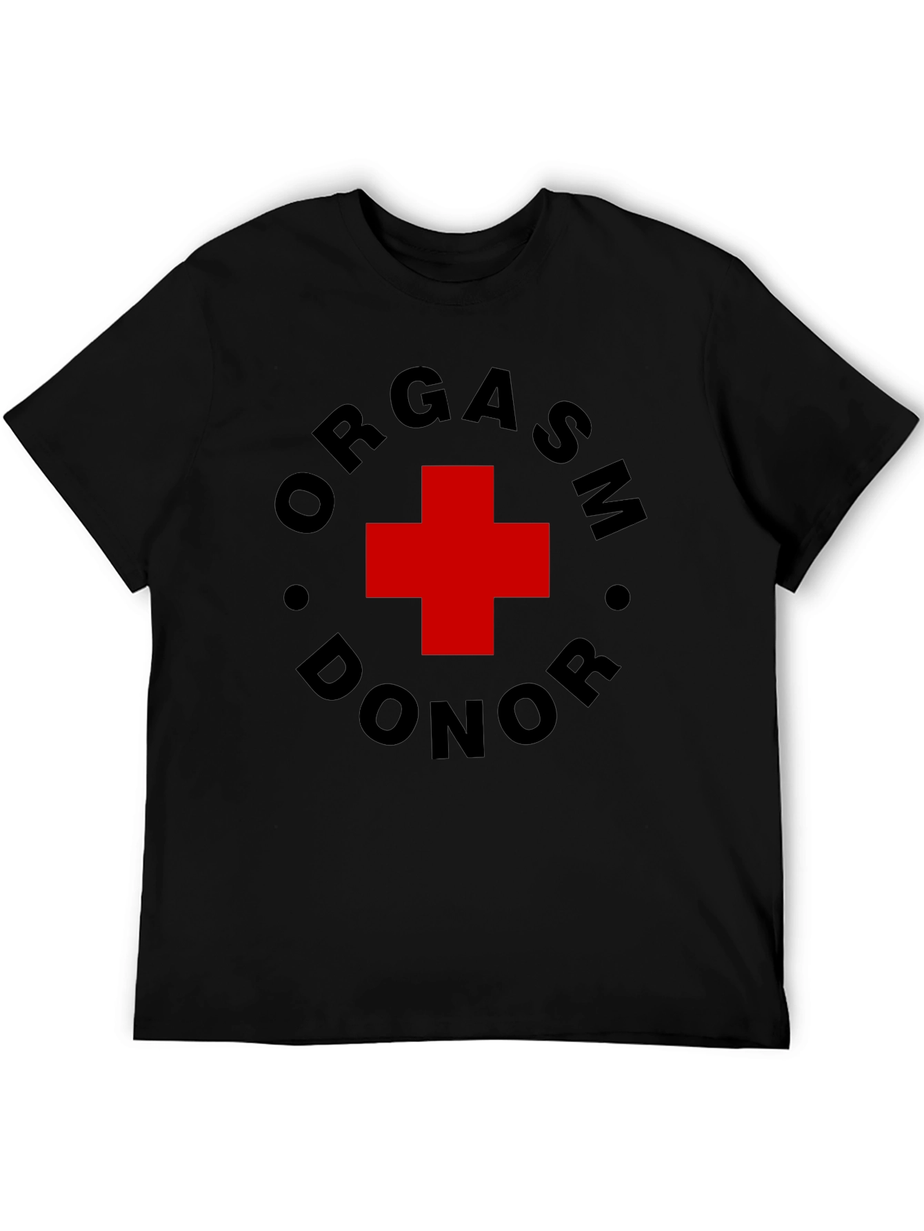 Black Orgasm Donor Graphic T-Shirt - Bold & Funny Design view 5