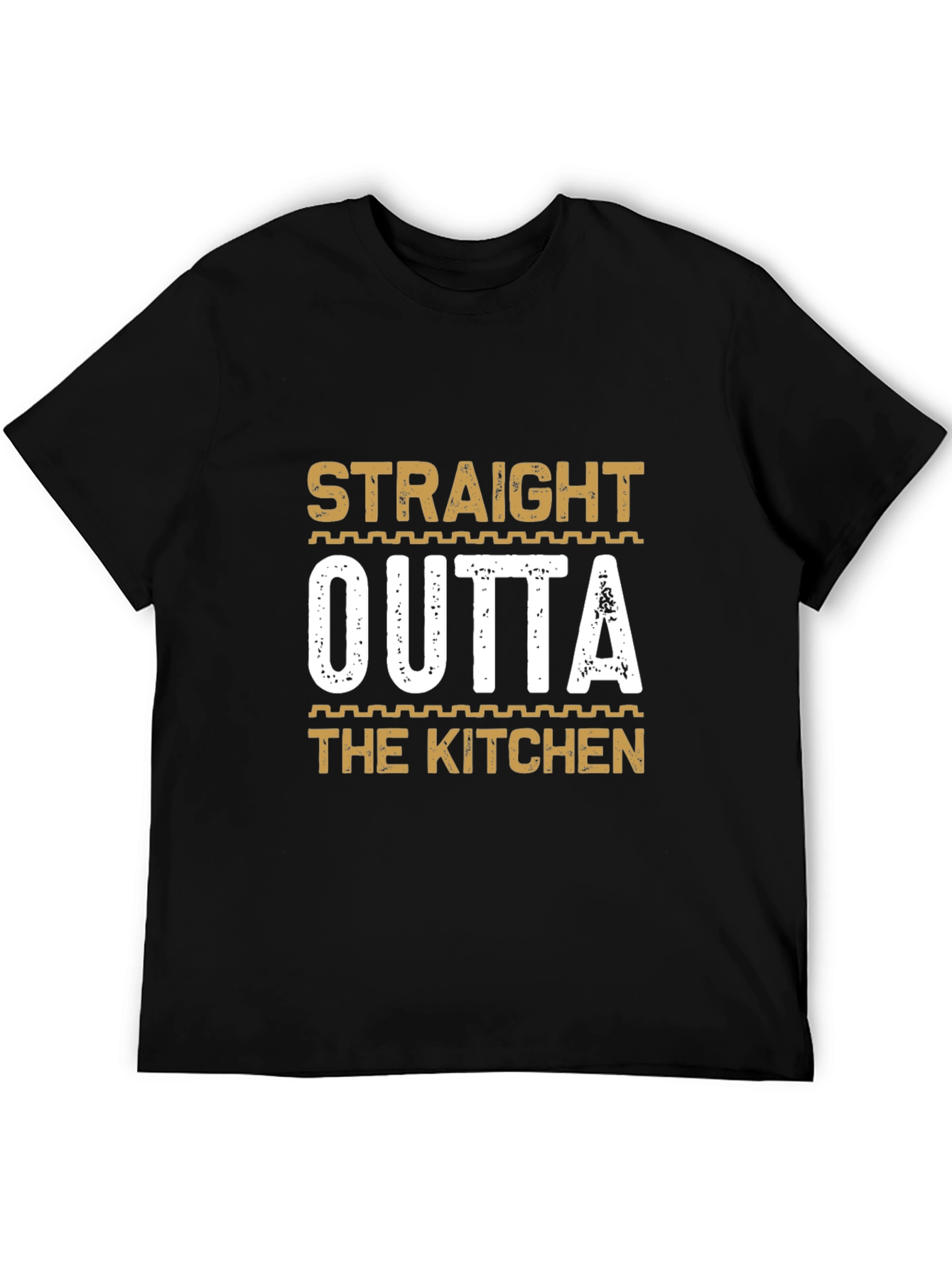 Black Straight Outta The Kitchen T-Shirt - Funny Chef Tee view 5