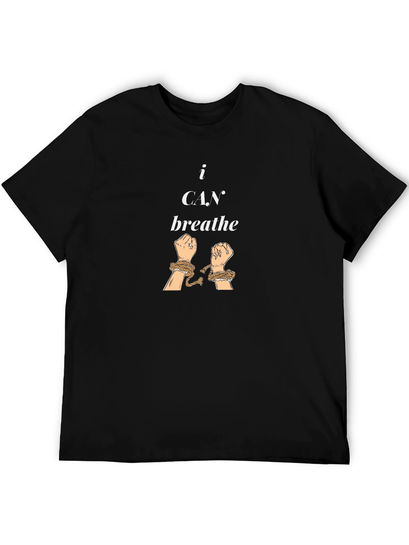 Black I Can Breathe Graphic Tee view 5