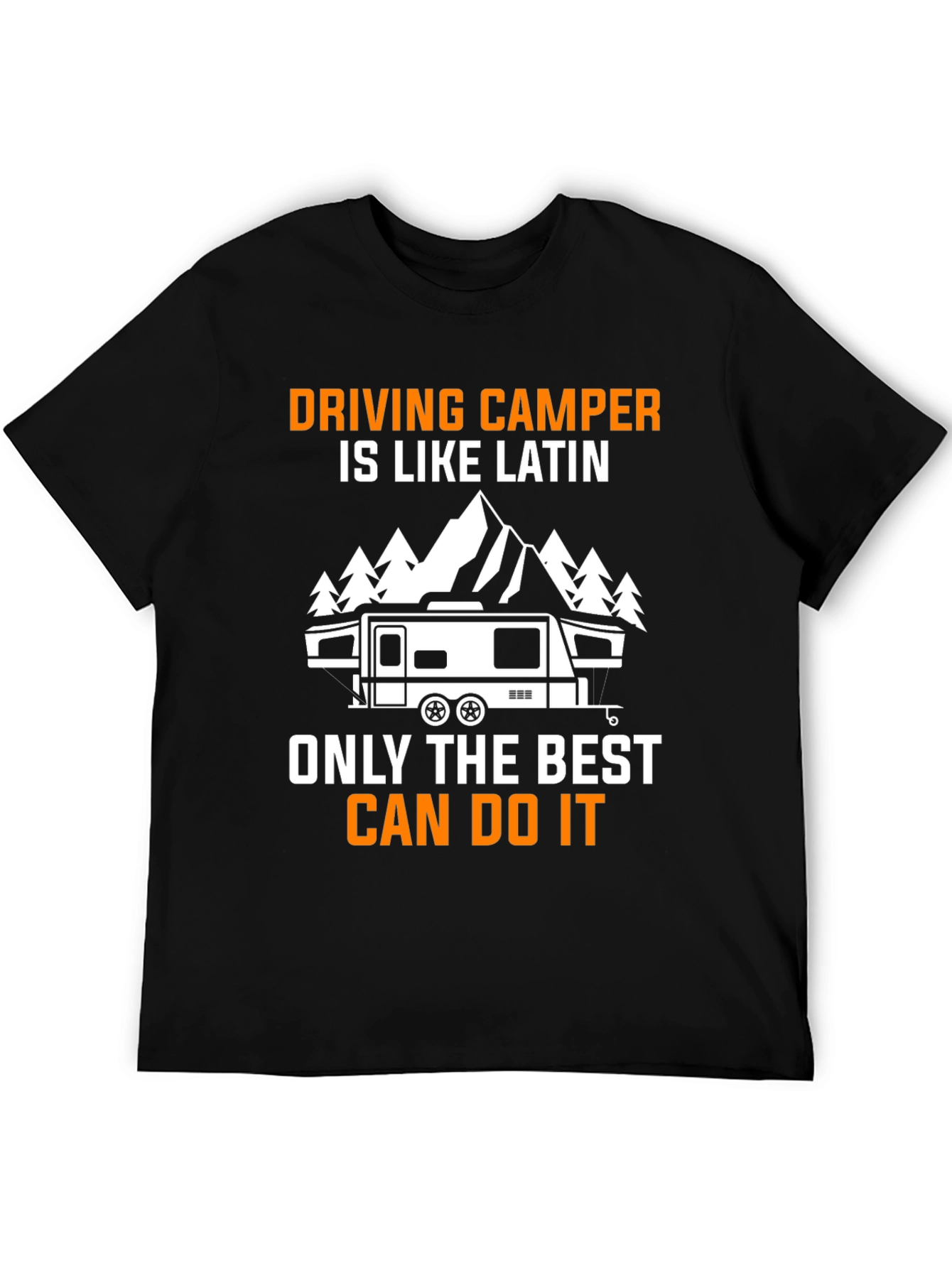 Black Driving Camper Like Latin T-Shirt view 5