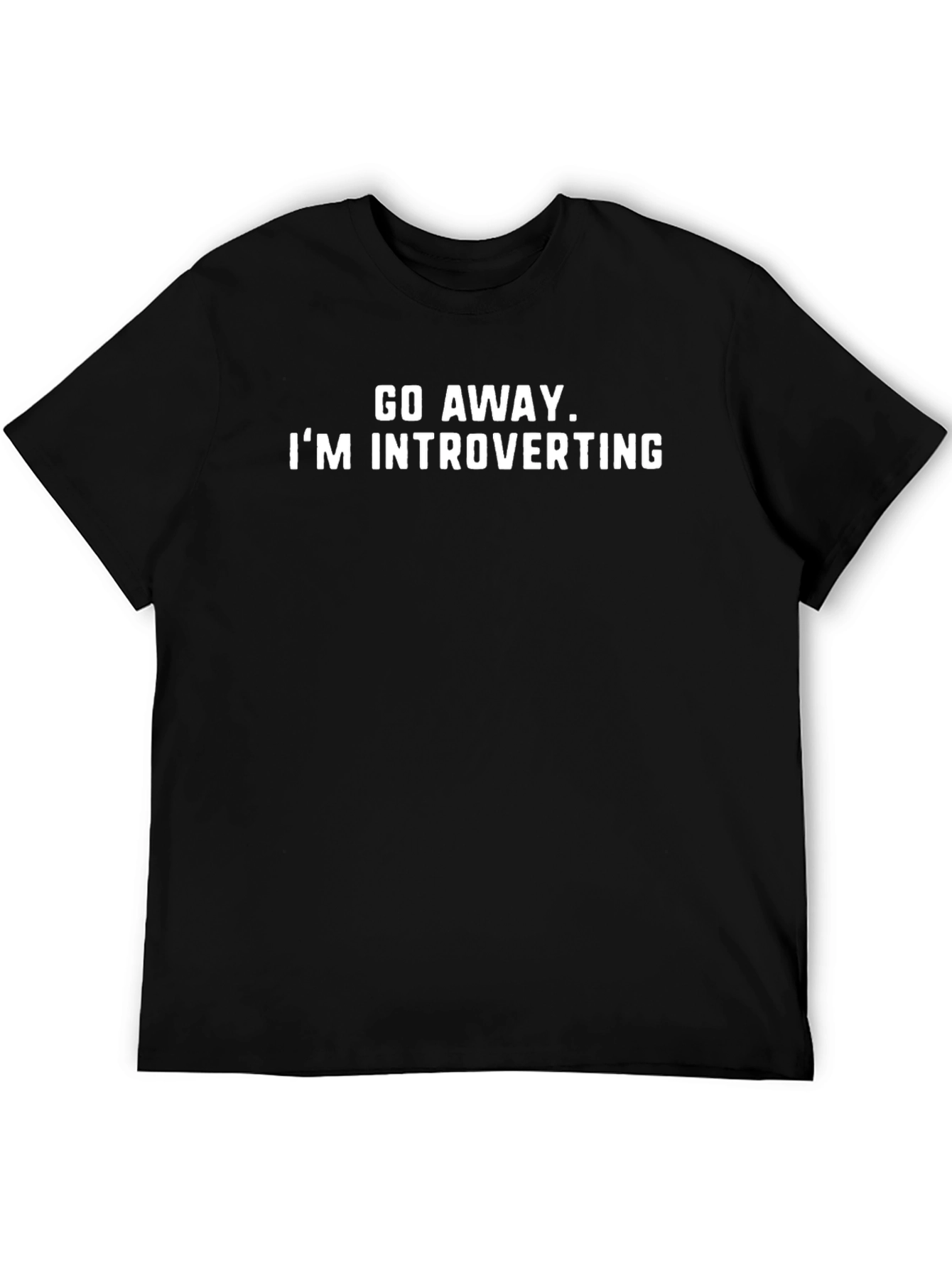 Black Introverting T-Shirt - Sarcastic Graphic Tee view 5