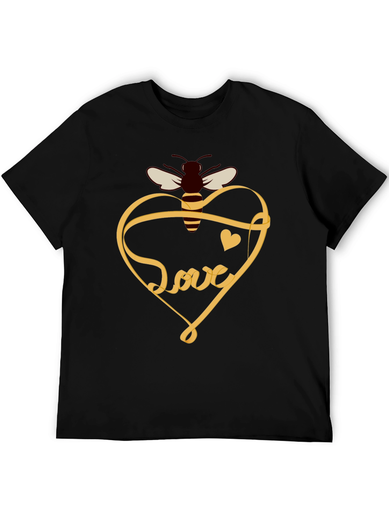 Black Bee Love T-Shirt: Sweet Heart Design view 5
