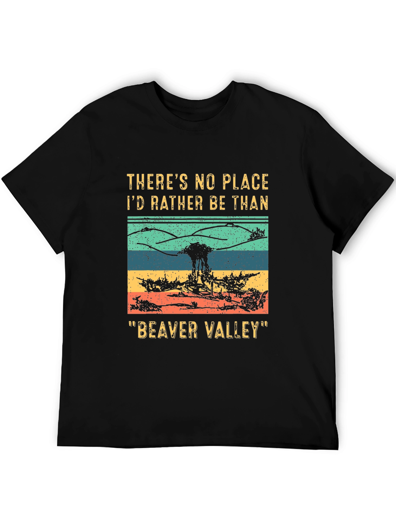 Black Beaver Valley Graphic Tee - Outdoor Adventure Shirt view 5