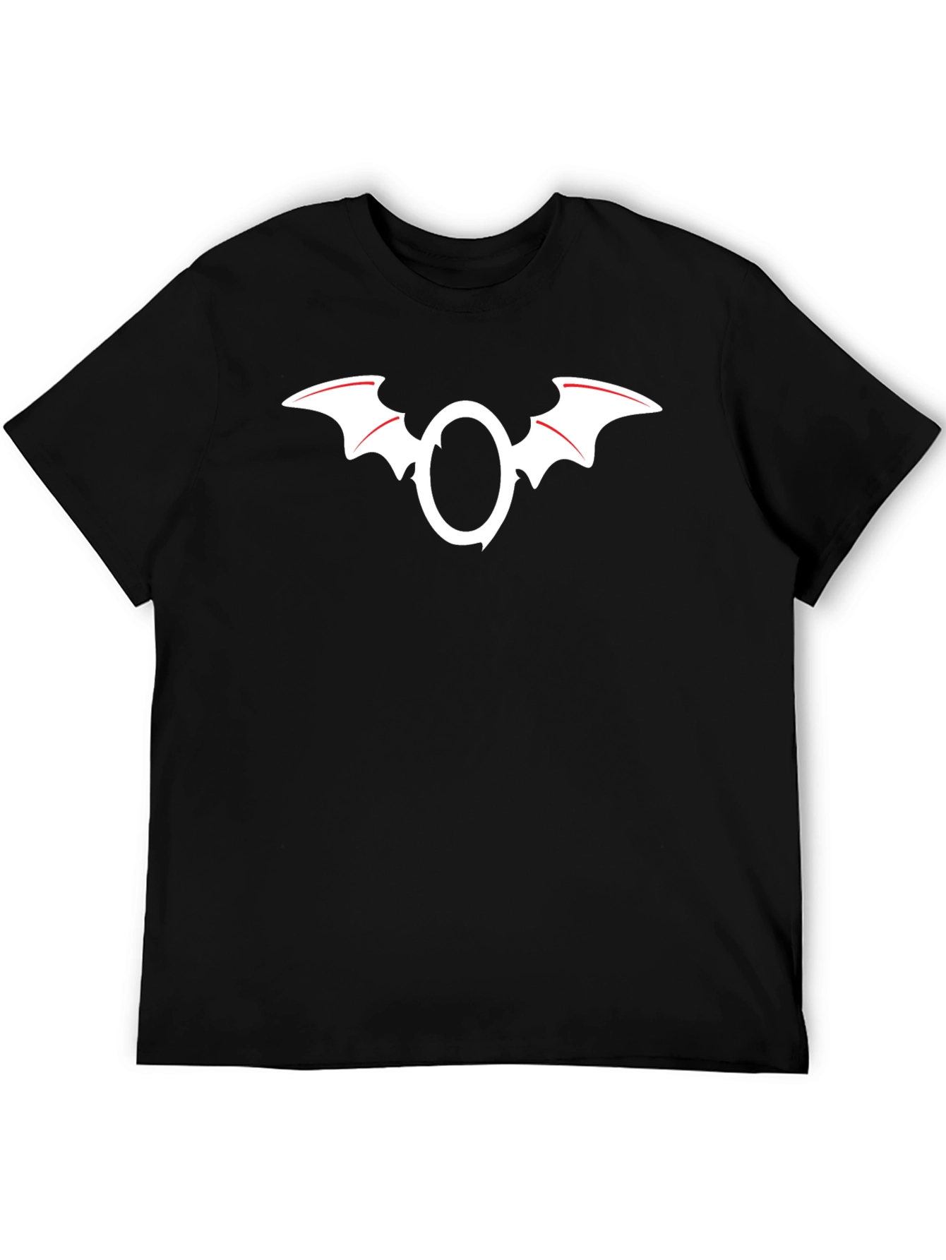Black Bat Wing O T-Shirt - Unique Gothic Design view 5