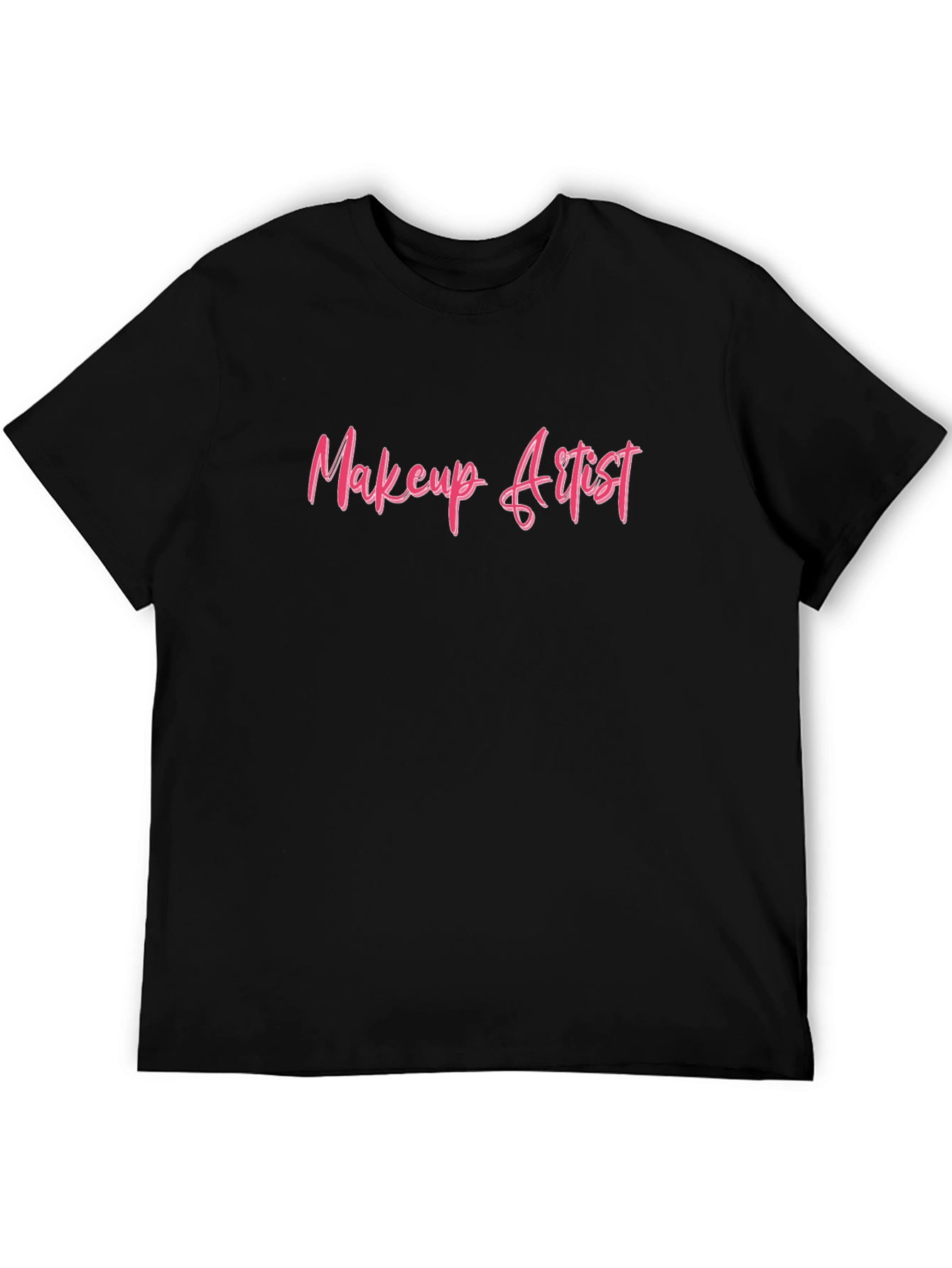 Black Makeup Artist Graphic Tee - Black Unisex T-Shirt view 5