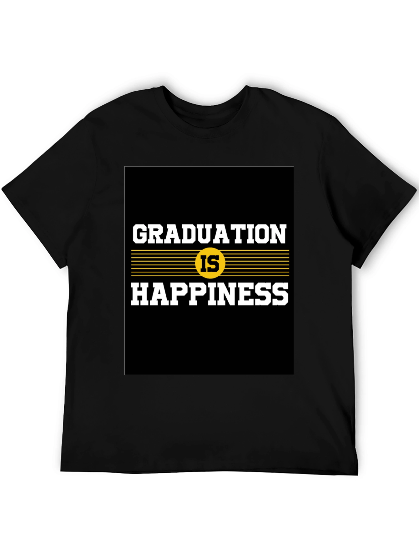 Black Graduation is Happiness Graphic Tee view 5