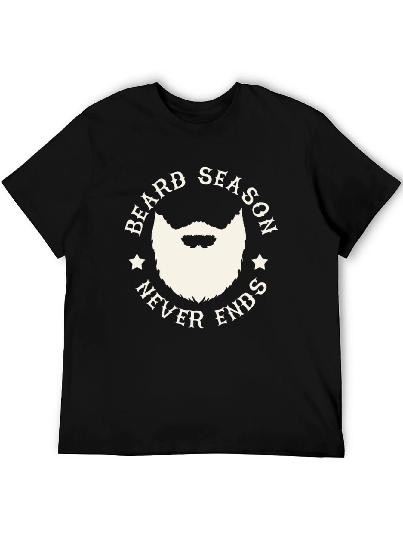 Black Beard Season Never Ends Graphic Tee view 5