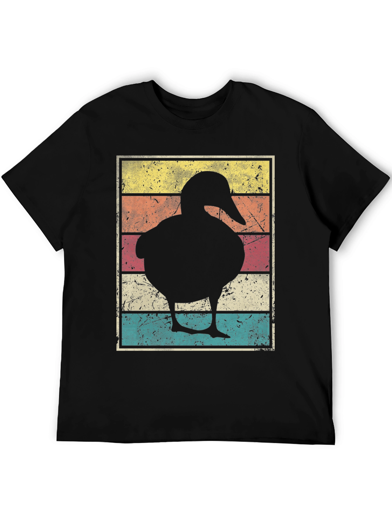 Black Retro Duck Graphic Tee view 5