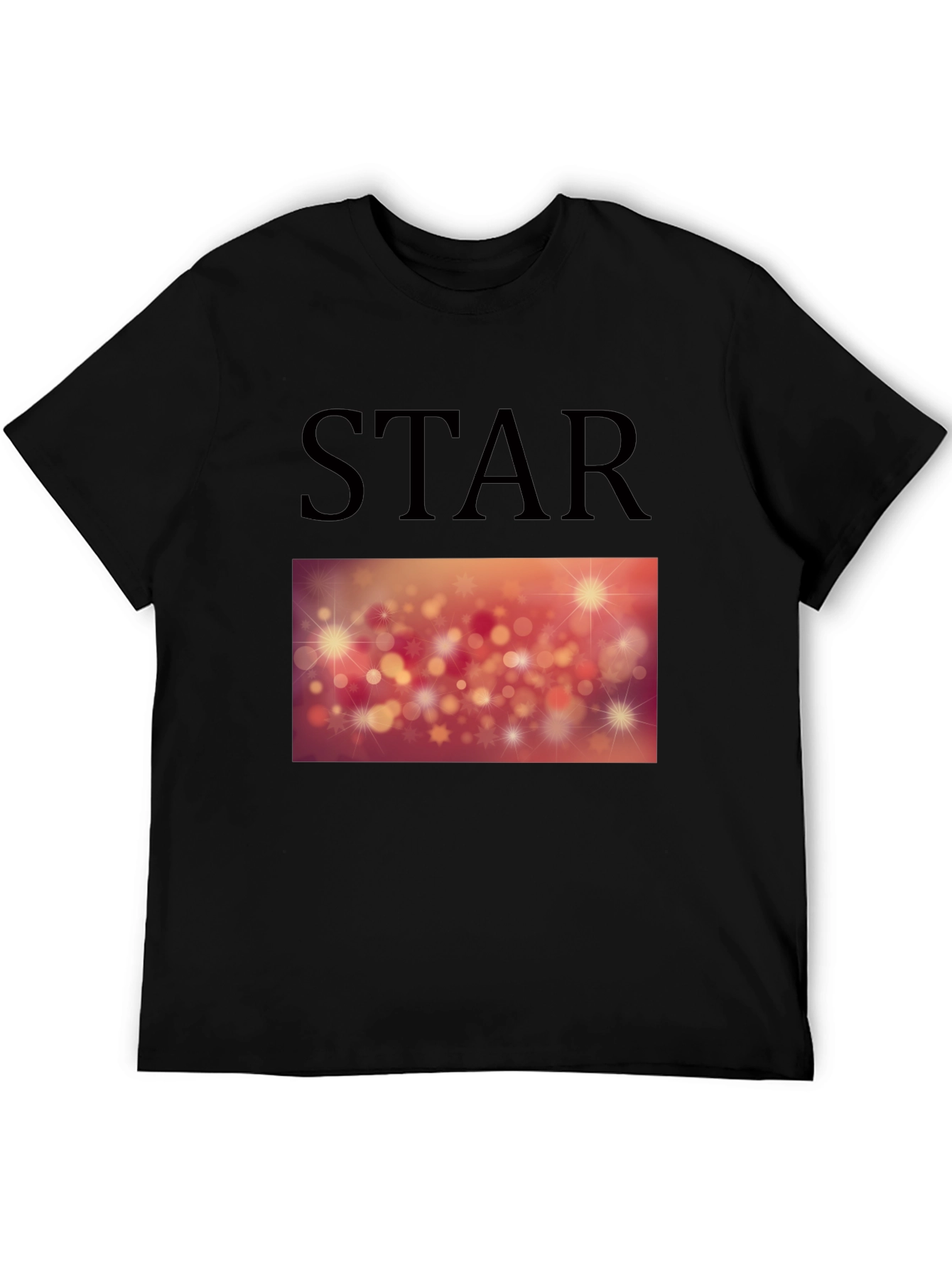 Black Starry Night Black T-Shirt view 5