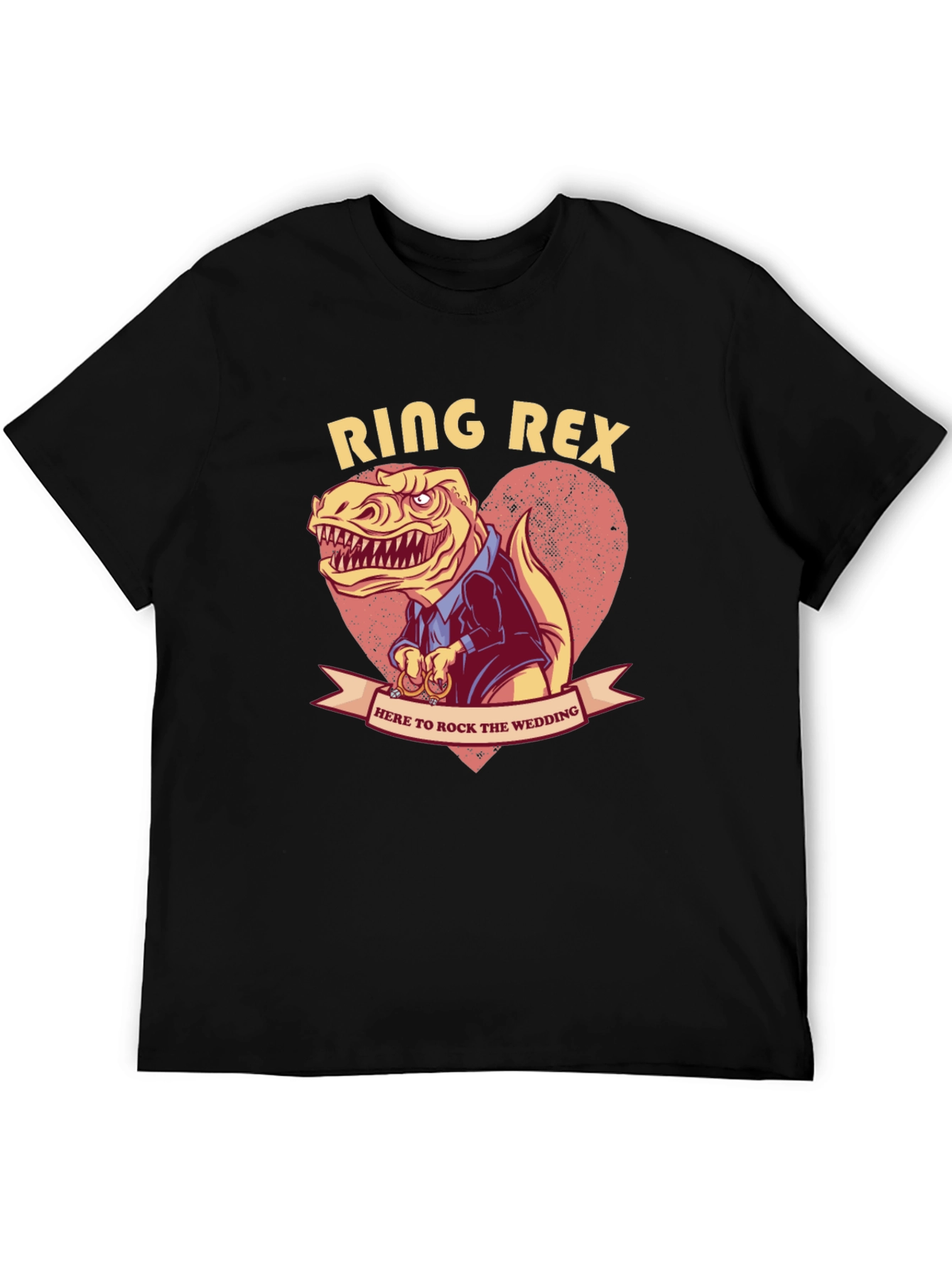 Black Ring Rex Wedding T-Shirt view 5