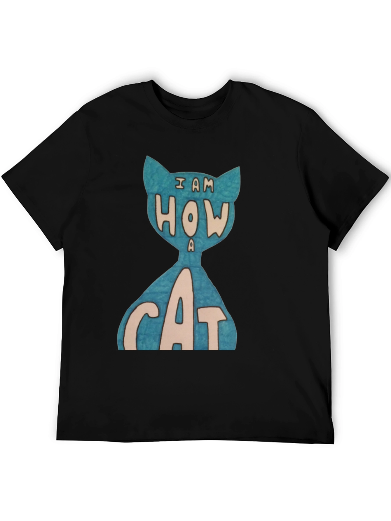 Black I Am How A Cat T-Shirt - Unique Graphic Tee view 5