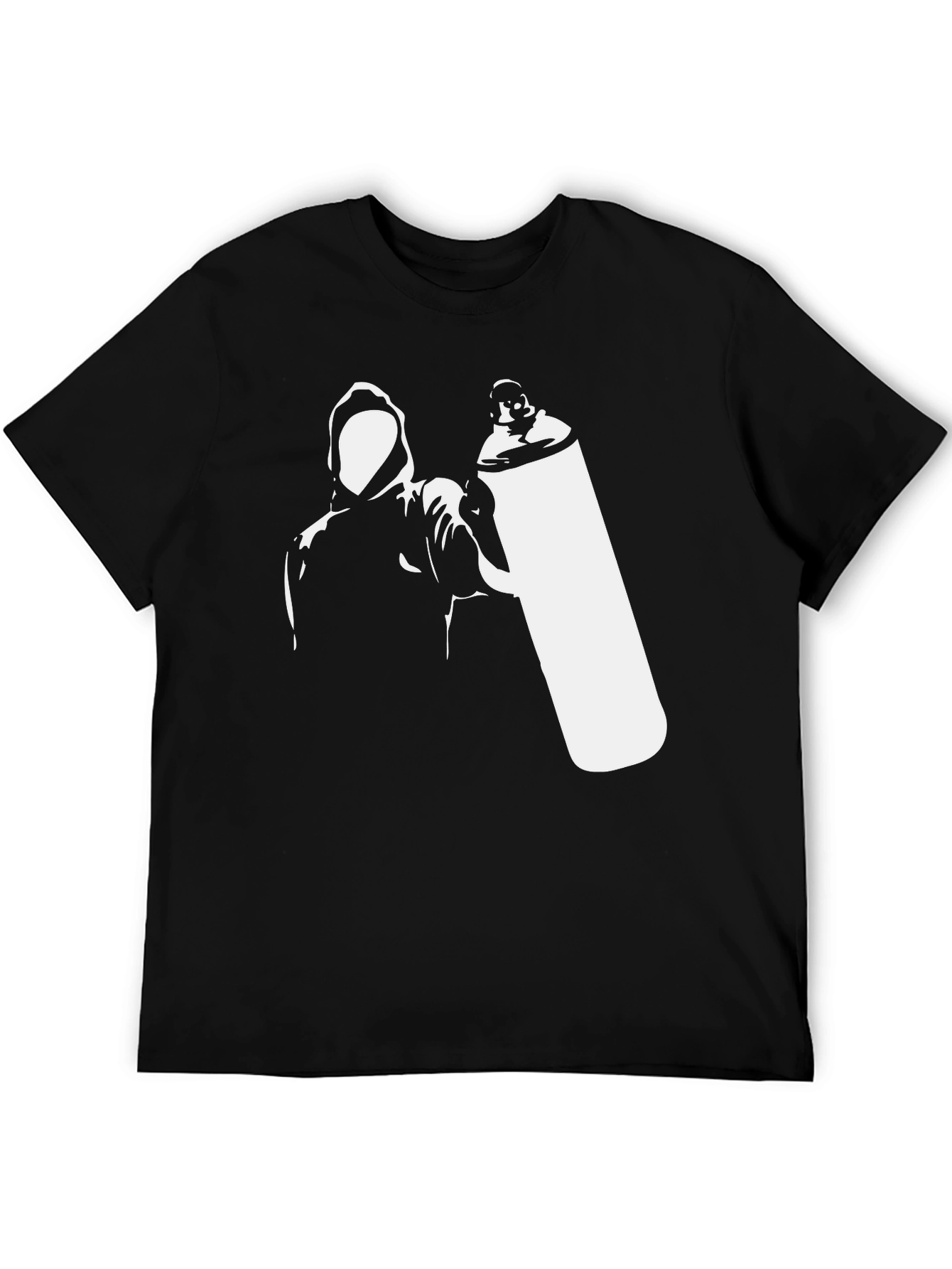 Black Street Art Graffiti T-Shirt - Black Tee view 5