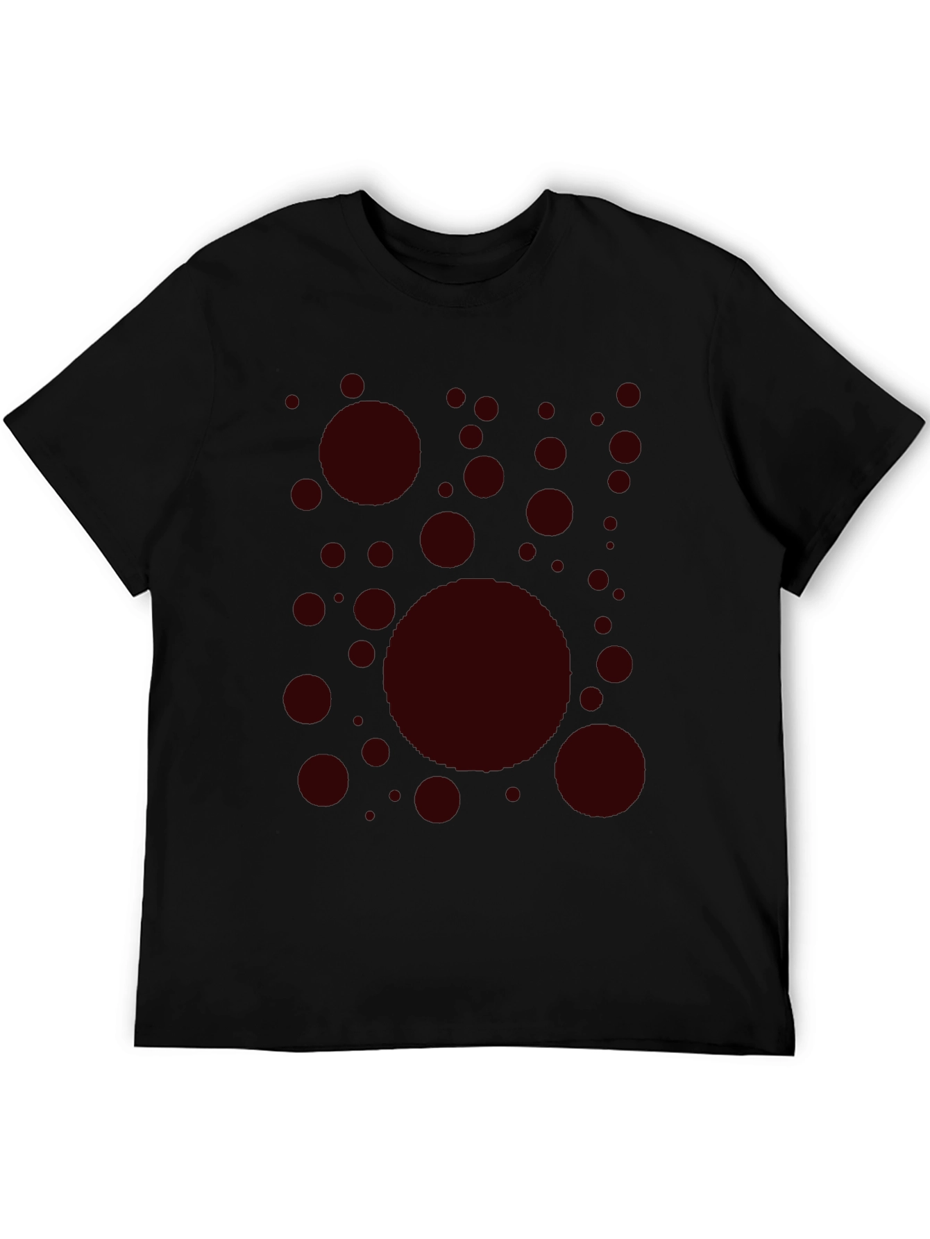 Black Modern Circle Pattern Tee - Casual Style view 5