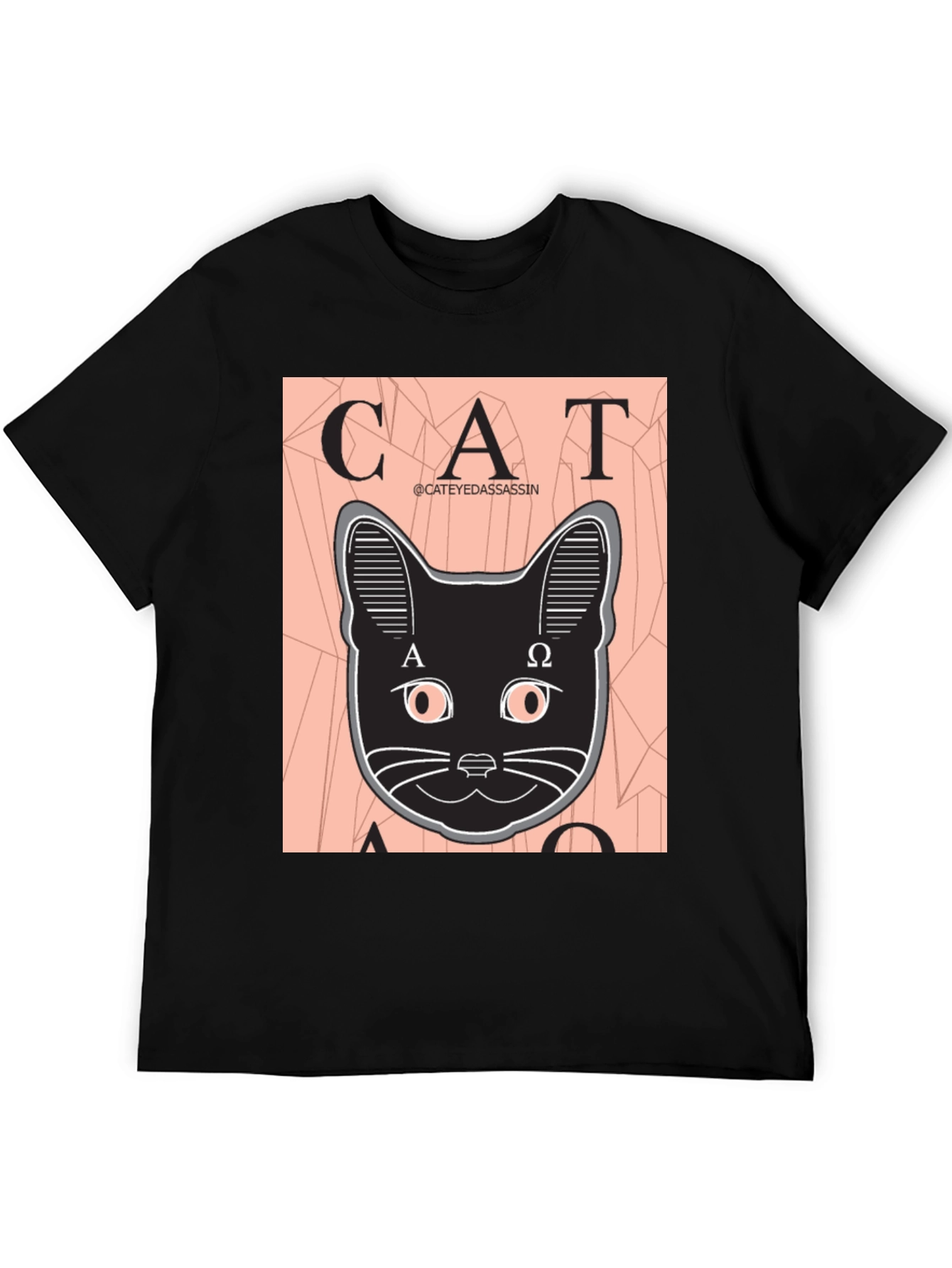 Black Cat Assassin Graphic Tee - Black T-Shirt view 5