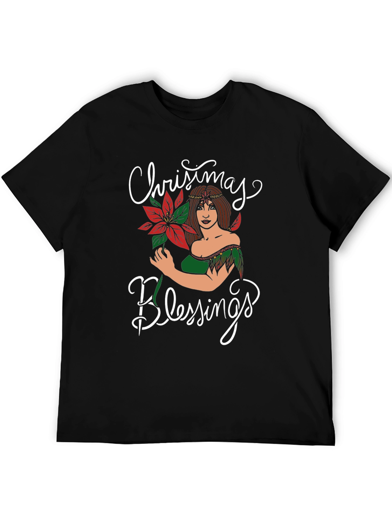 Black Christmas Blessings Graphic Tee view 5