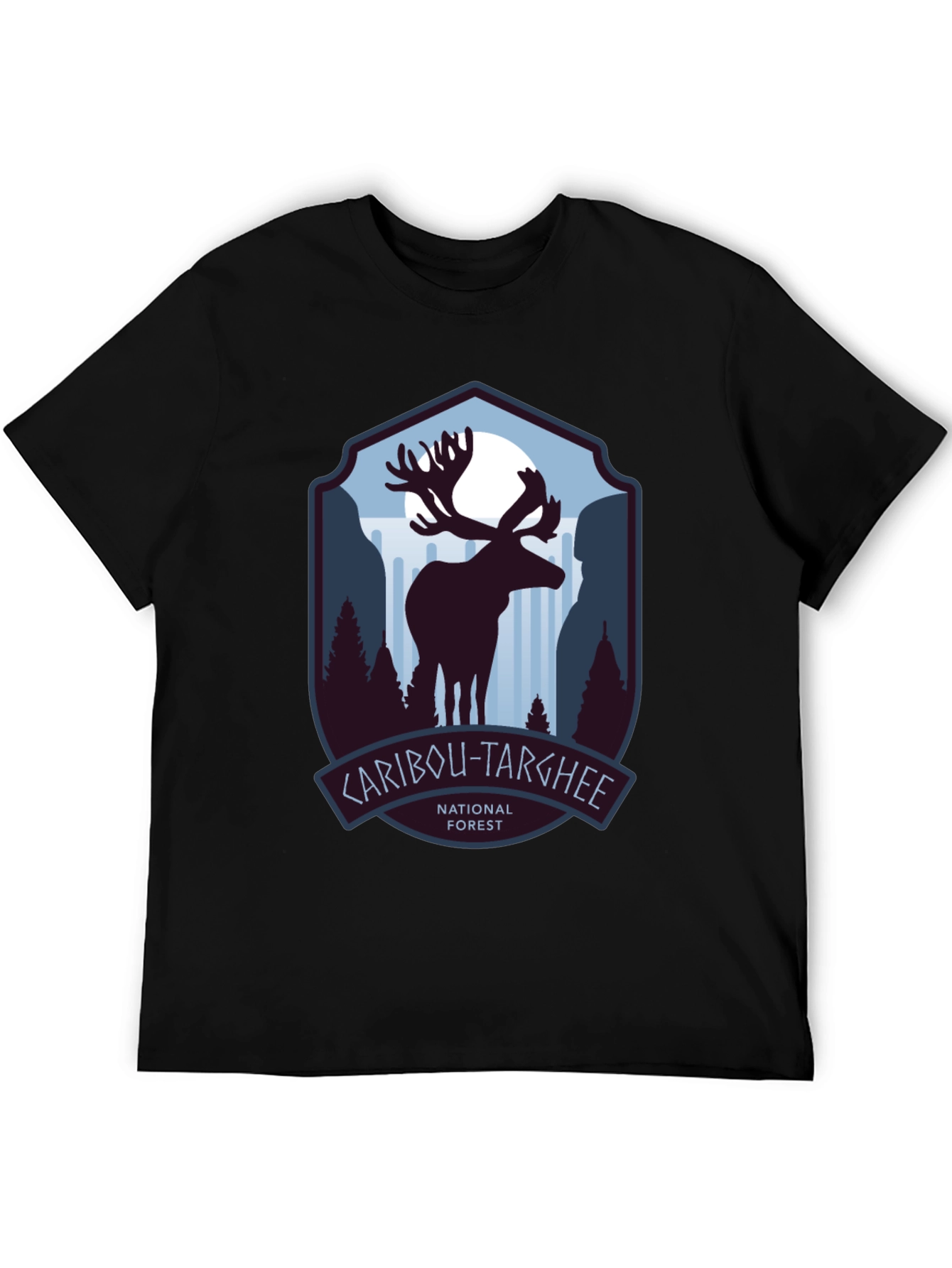 Black Caribou-Targhee National Forest T-Shirt view 5