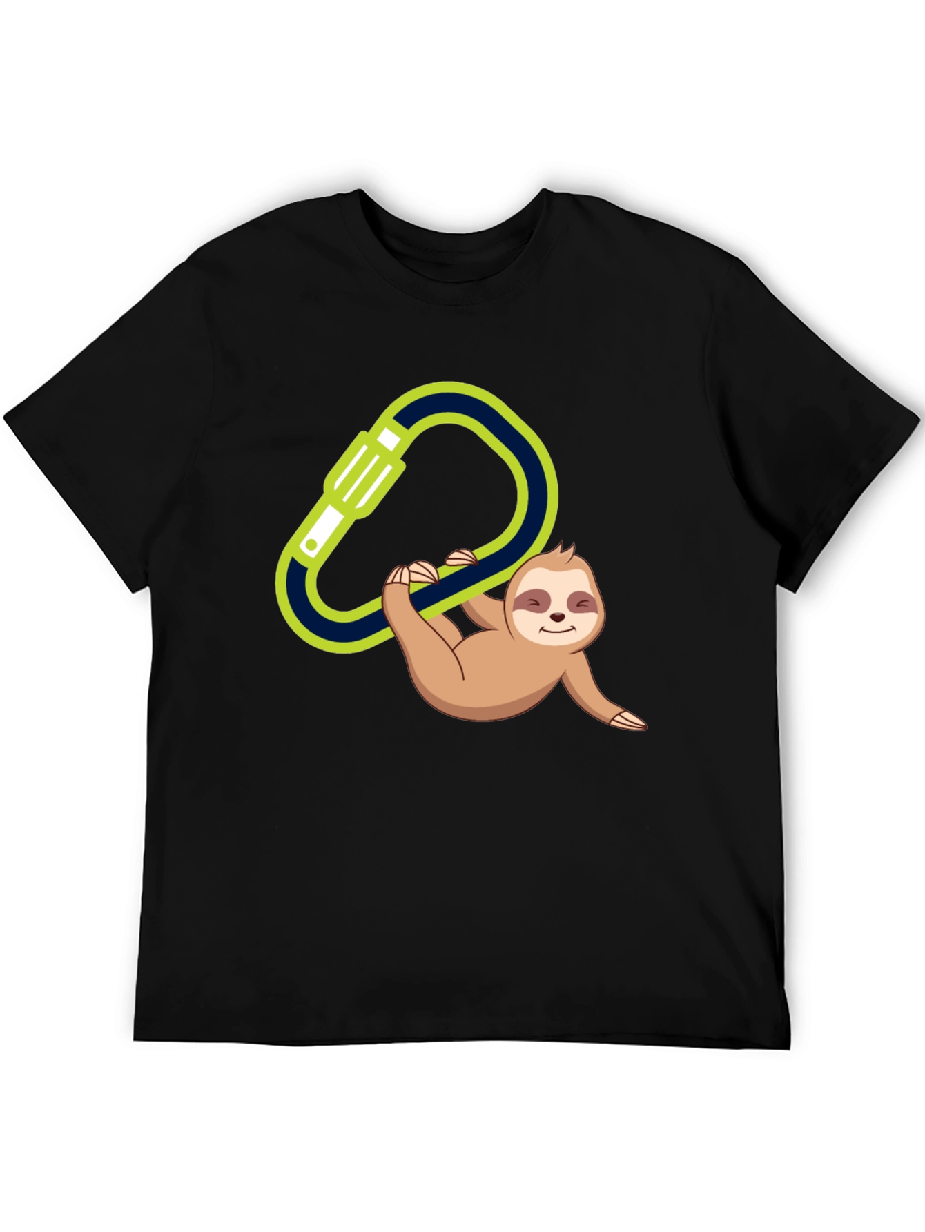 Black Climbing Sloth T-Shirt view 5