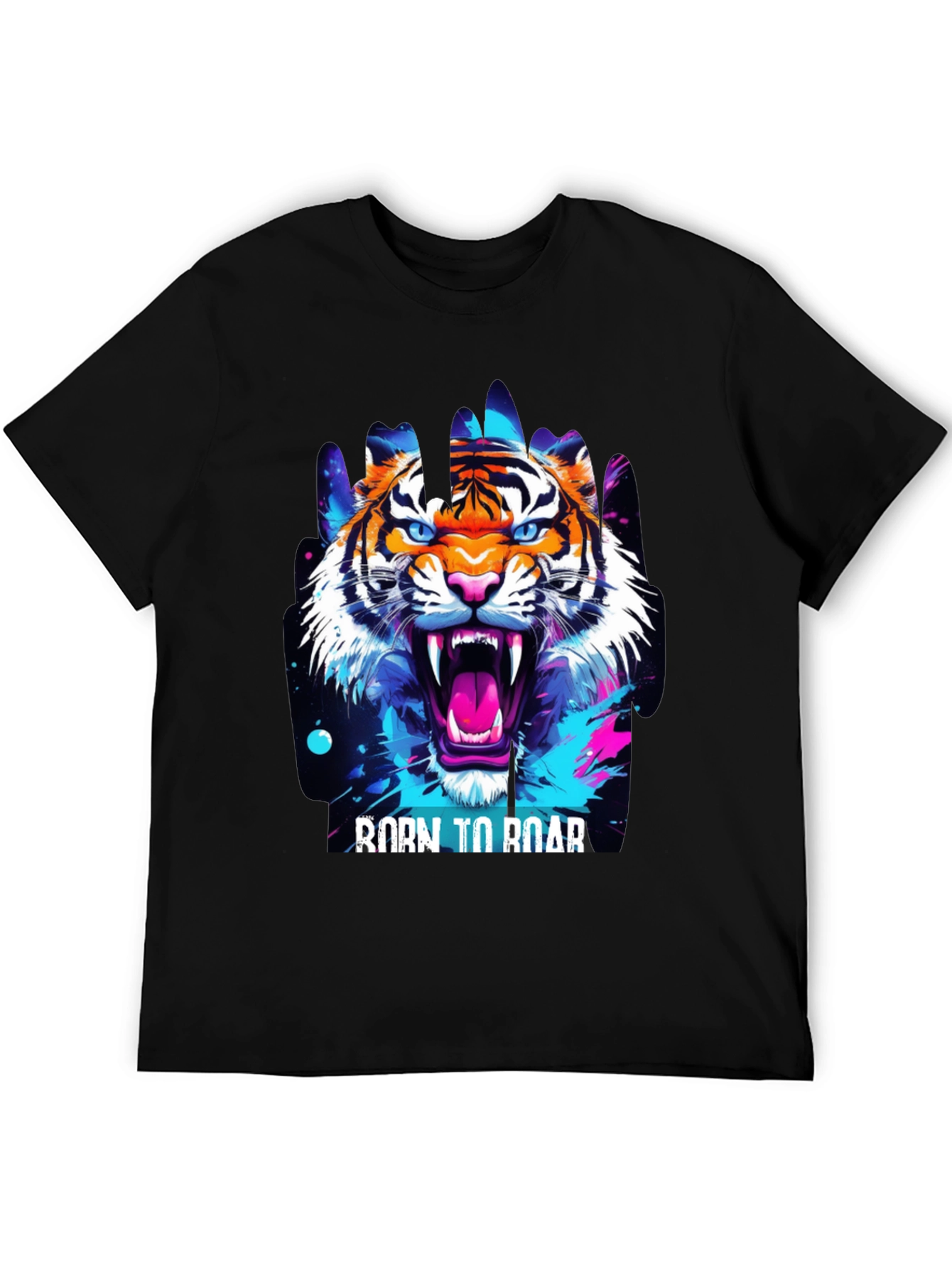 Black Born to Roar Graphic Tee view 5