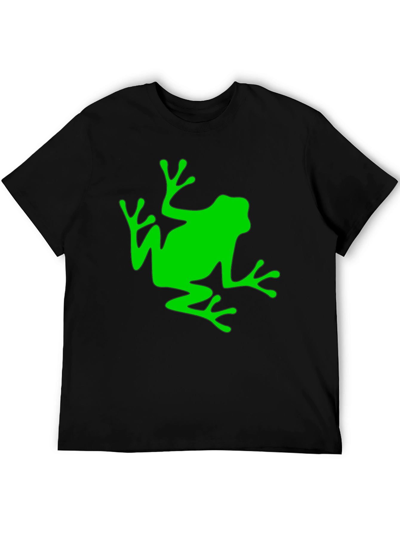 Black Frog Graphic Tee - Black Cotton Blend Shirt view 5