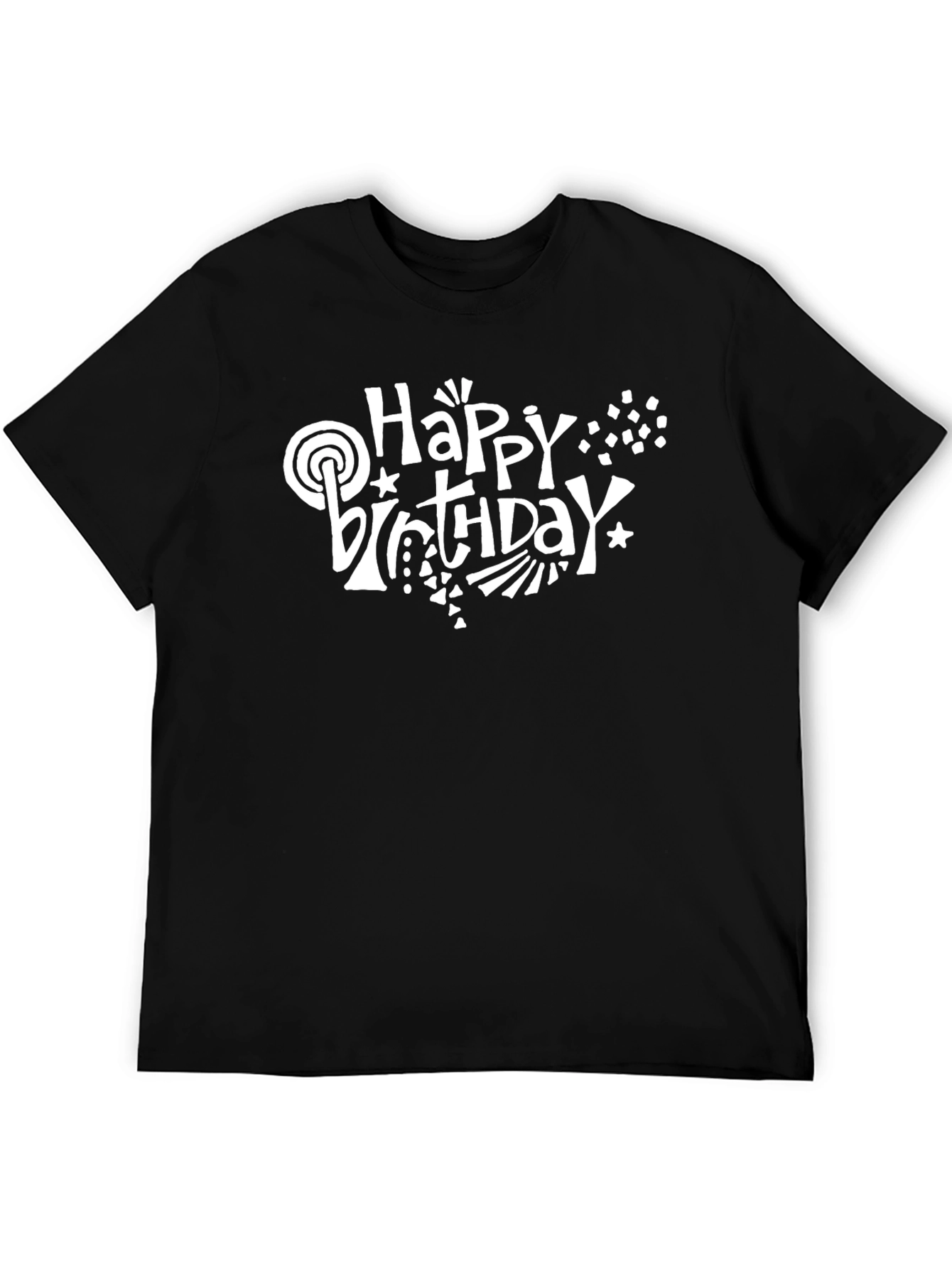 Black Happy Birthday Graphic T-Shirt - Soft Cotton Blend view 5