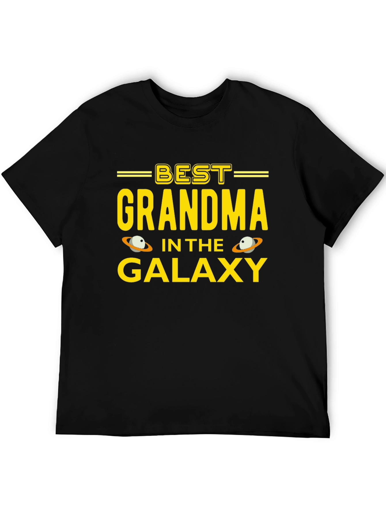 Black Best Grandma in the Galaxy T-Shirt view 5