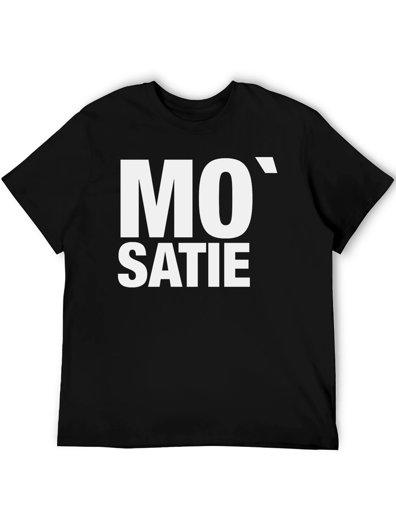 Black Mo' Satie Black T-Shirt - Music Inspired Design view 5