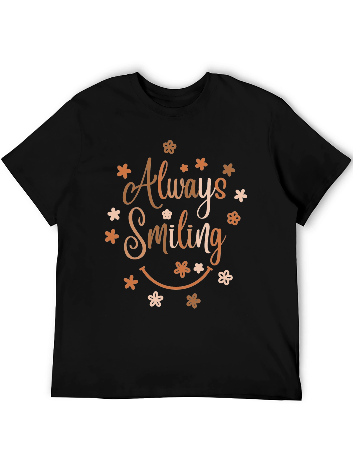 Black Always Smiling Graphic Print T-Shirt view 5