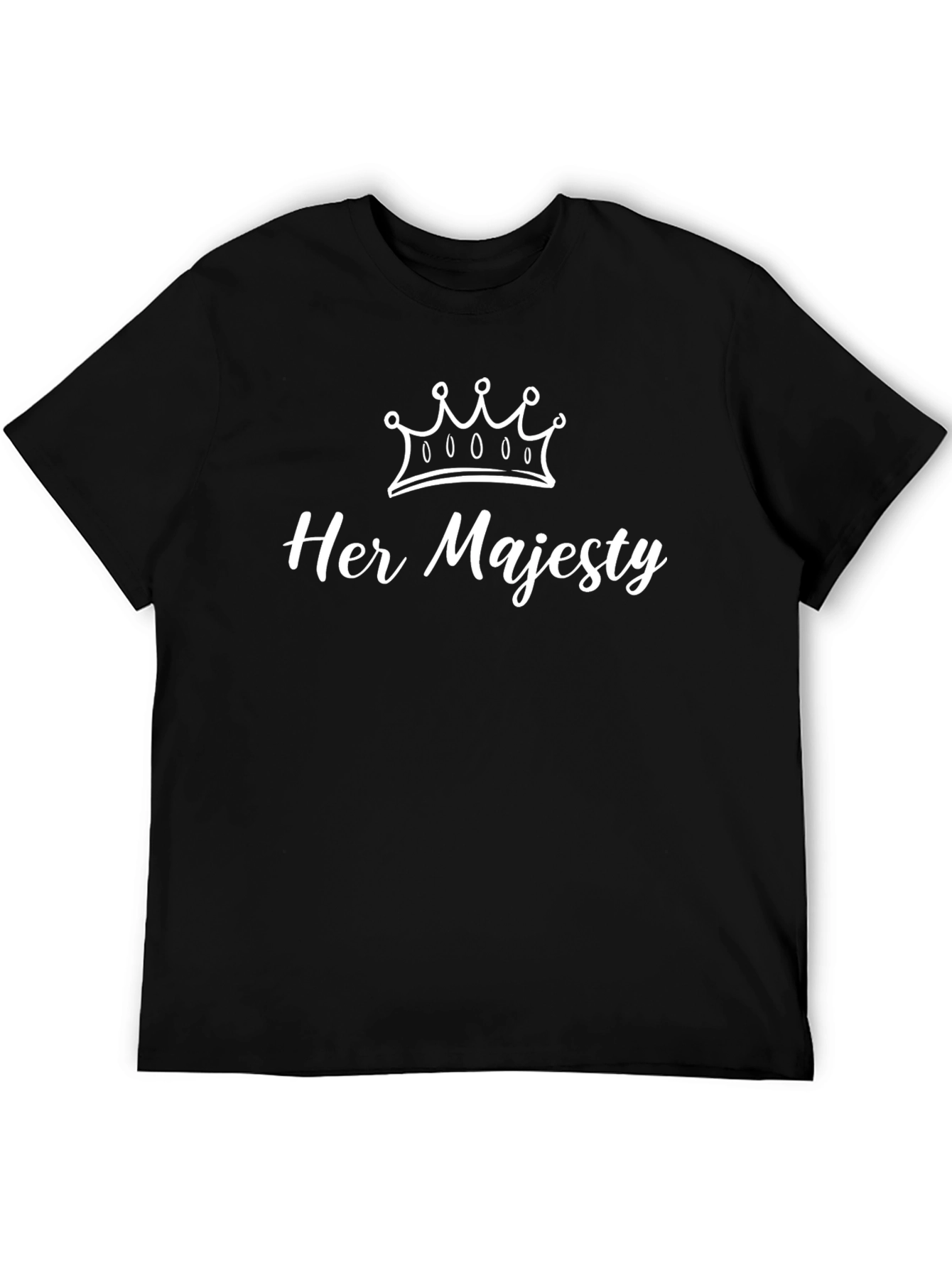 Black Her Majesty Crown Graphic Tee - Black view 5