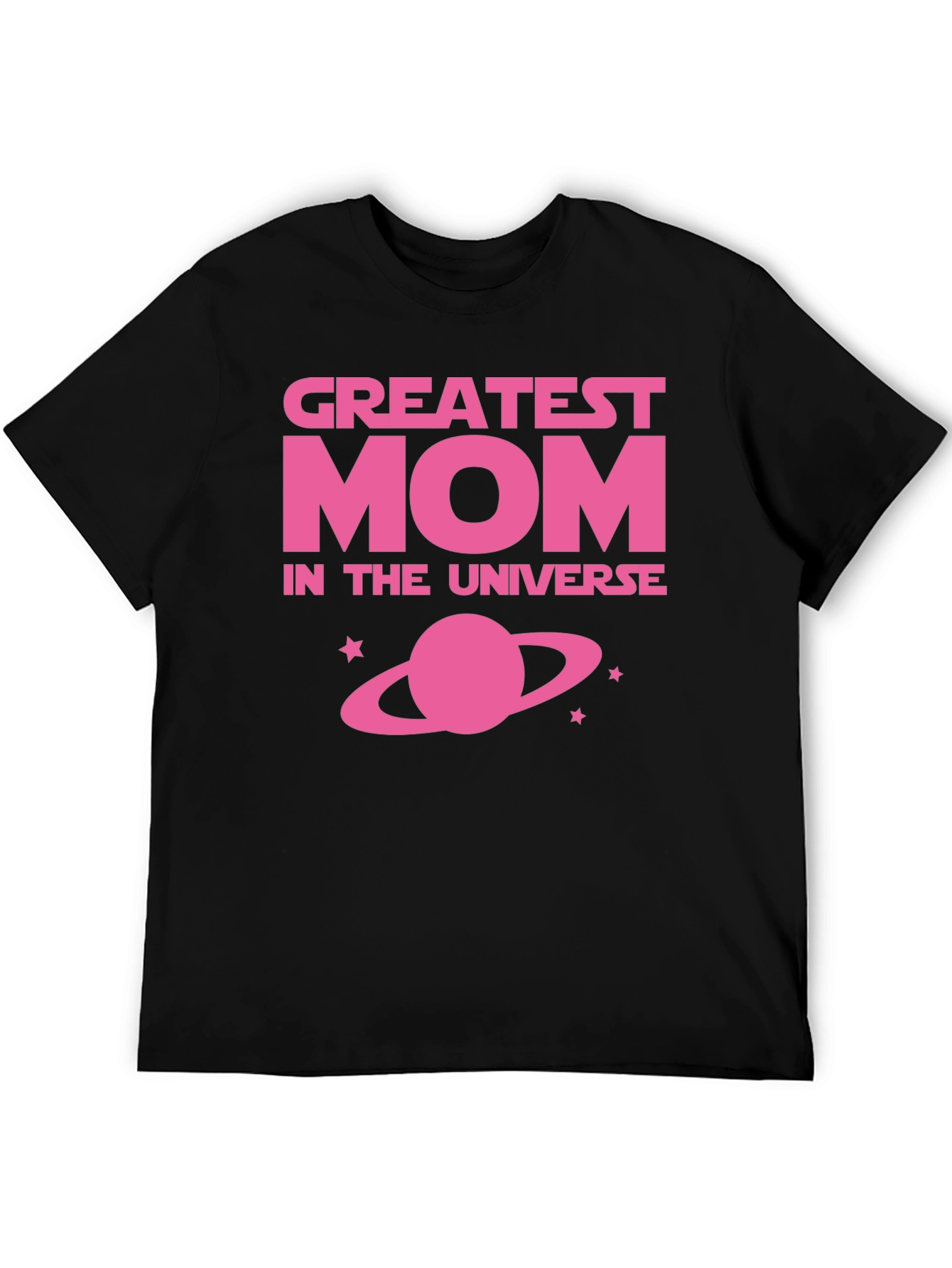 Black Greatest Mom in the Universe Black T-Shirt view 5