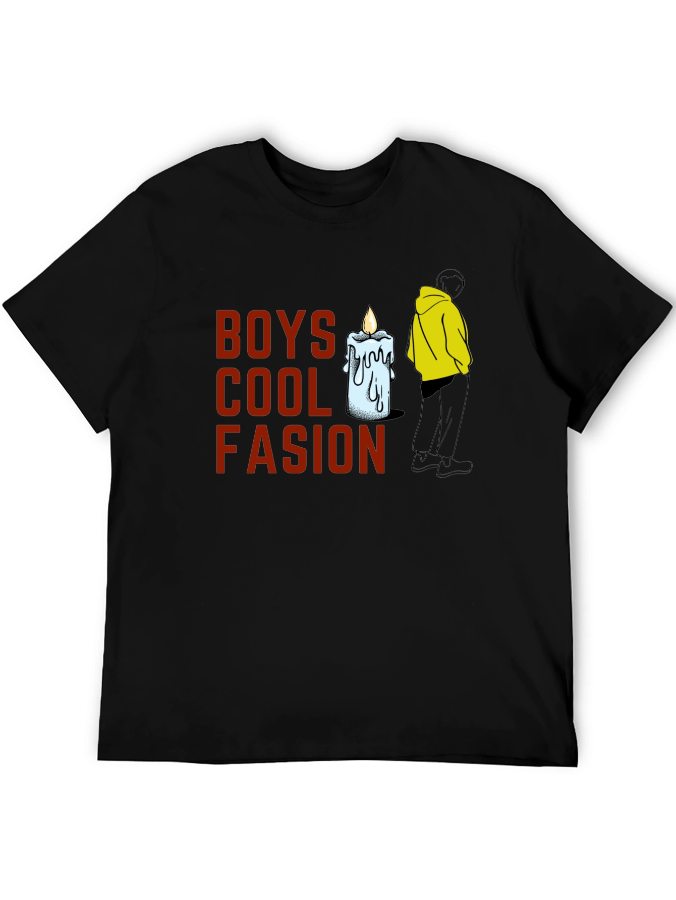 Black Boys Cool Fashion Graphic T-Shirt view 5