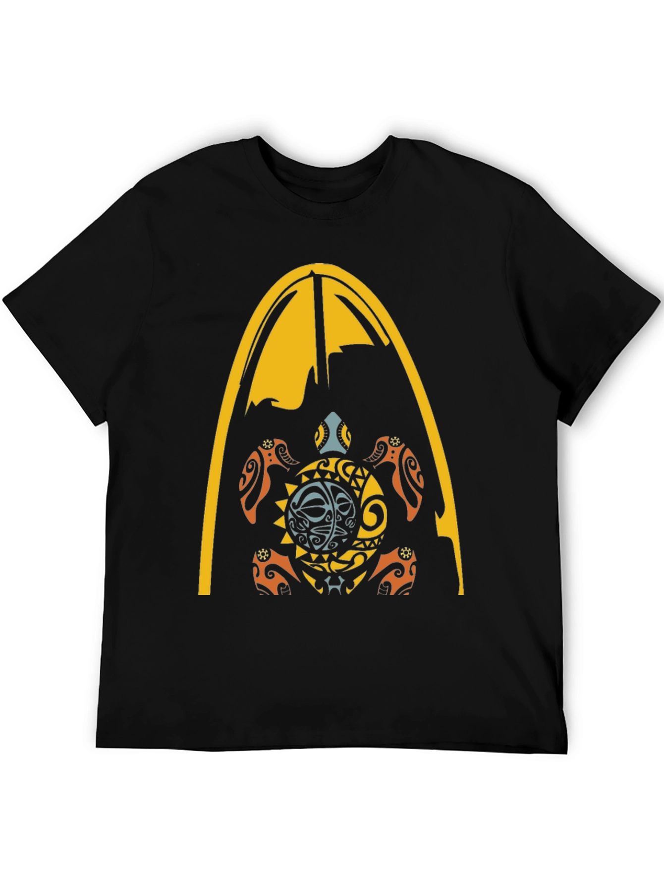 Black Turtle Design Graphic T-Shirt view 5
