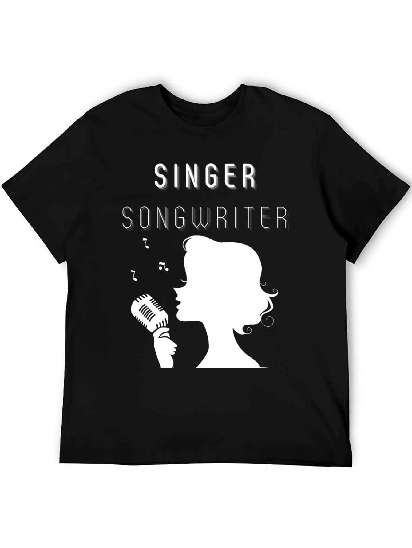 Black Singer Songwriter Graphic Tee - Music Lover T-Shirt view 5