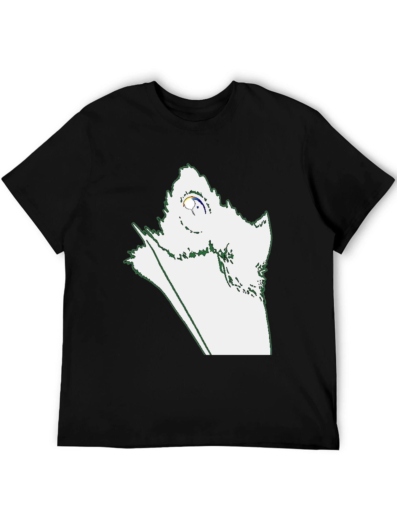 Black Abstract Graphic Print Black T-Shirt view 5