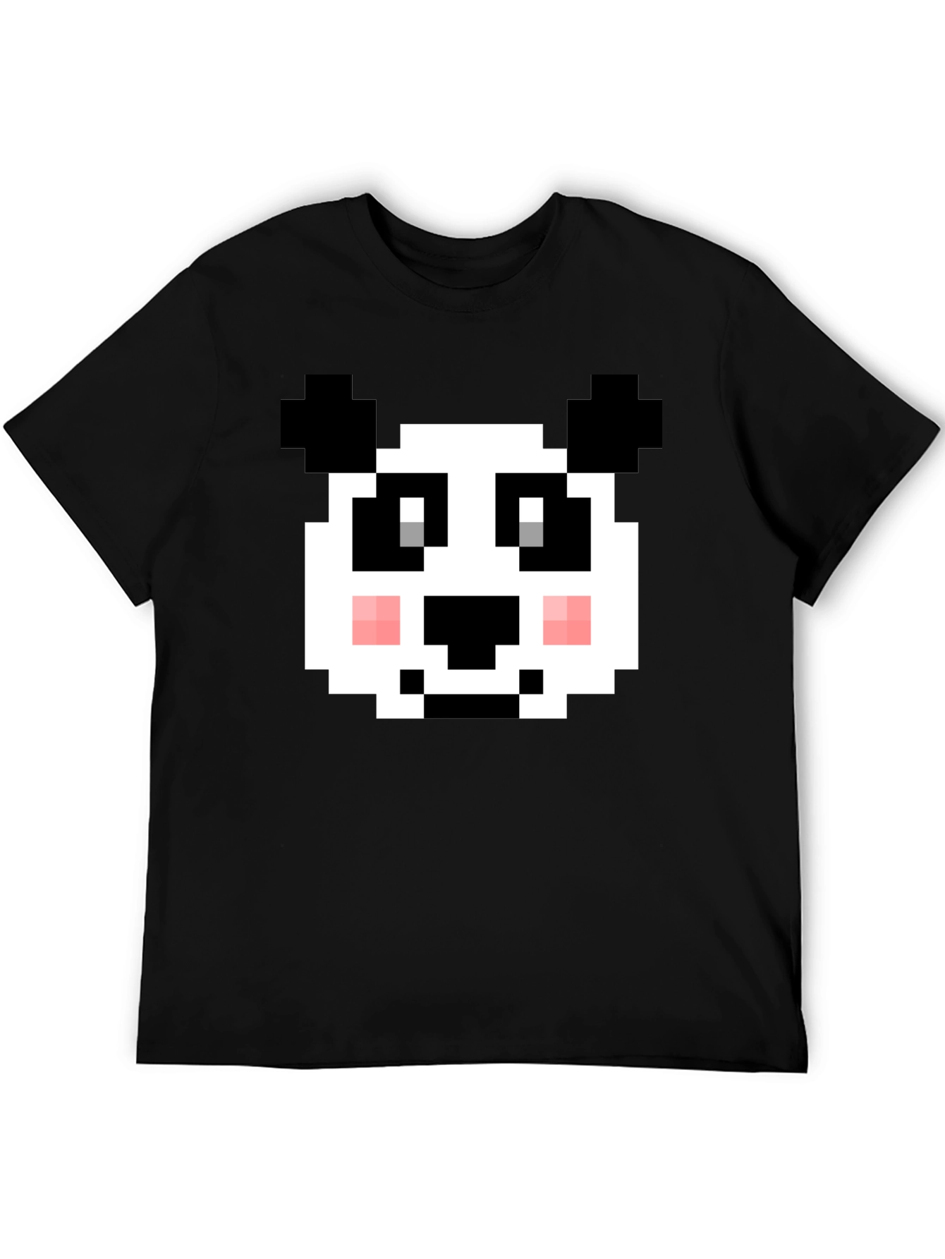Black Pixel Panda T-Shirt - Gamer Style view 5